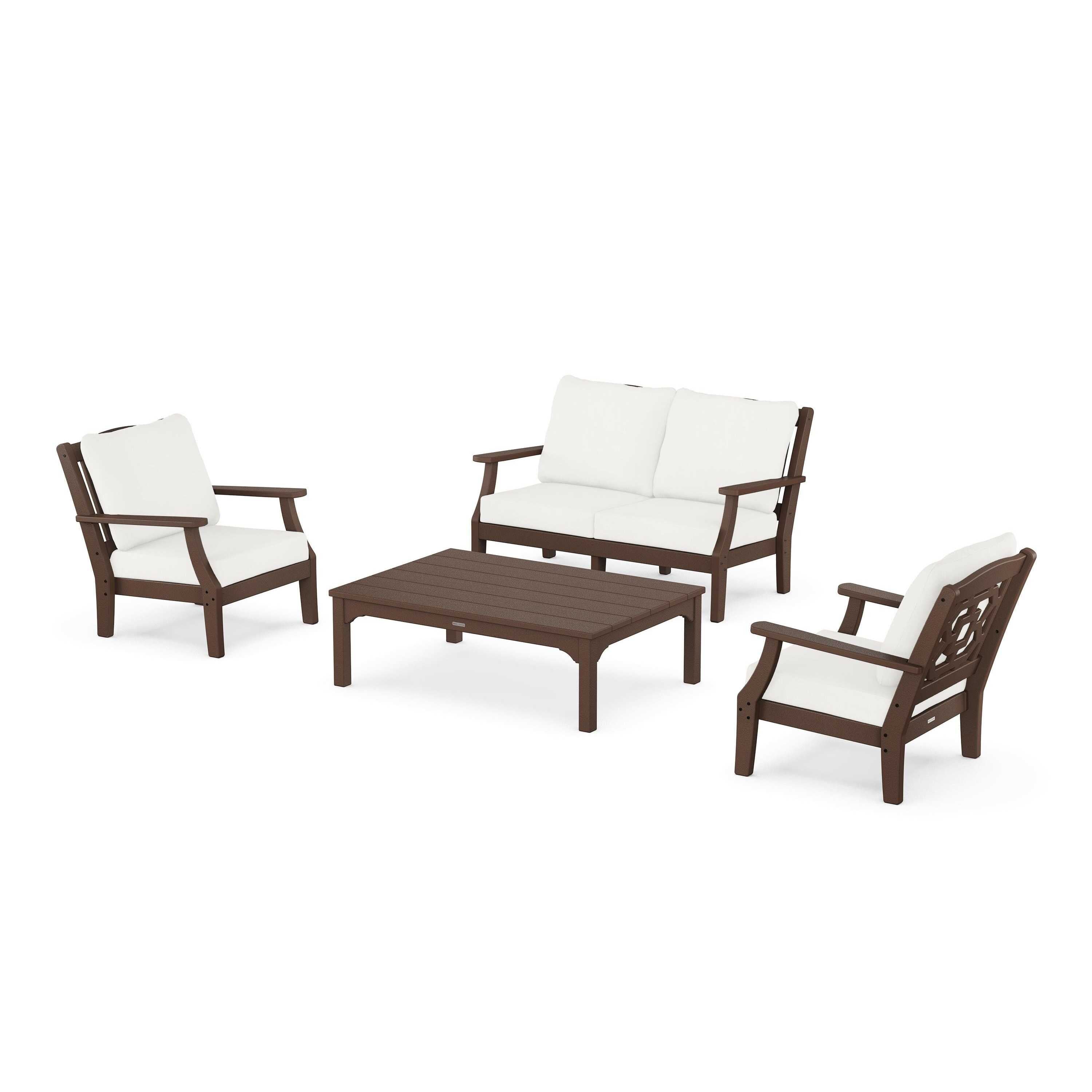 Chinoiserie 4-Piece Deep Seating Set with Loveseat