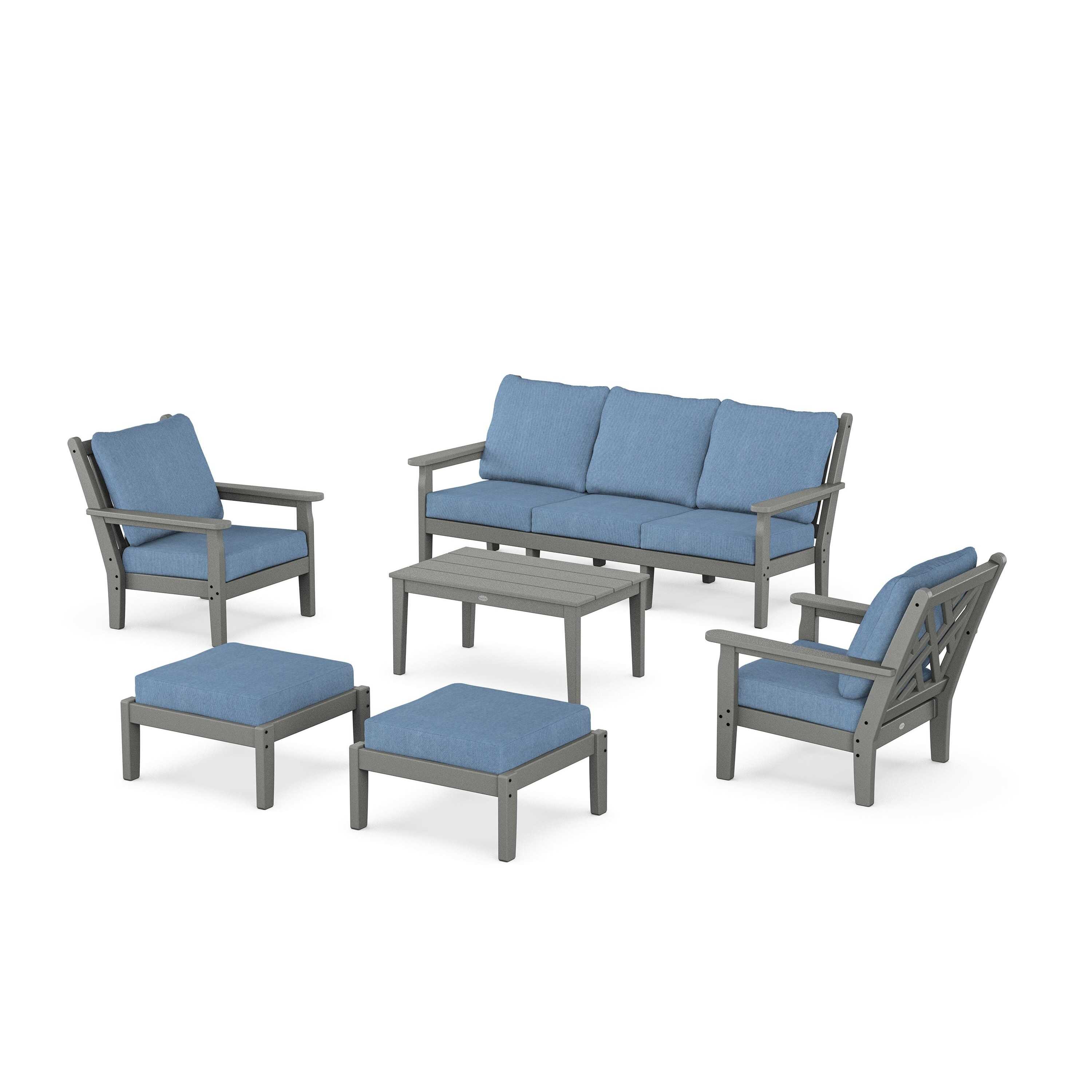 Chippendale 6-Piece Lounge Sofa Set