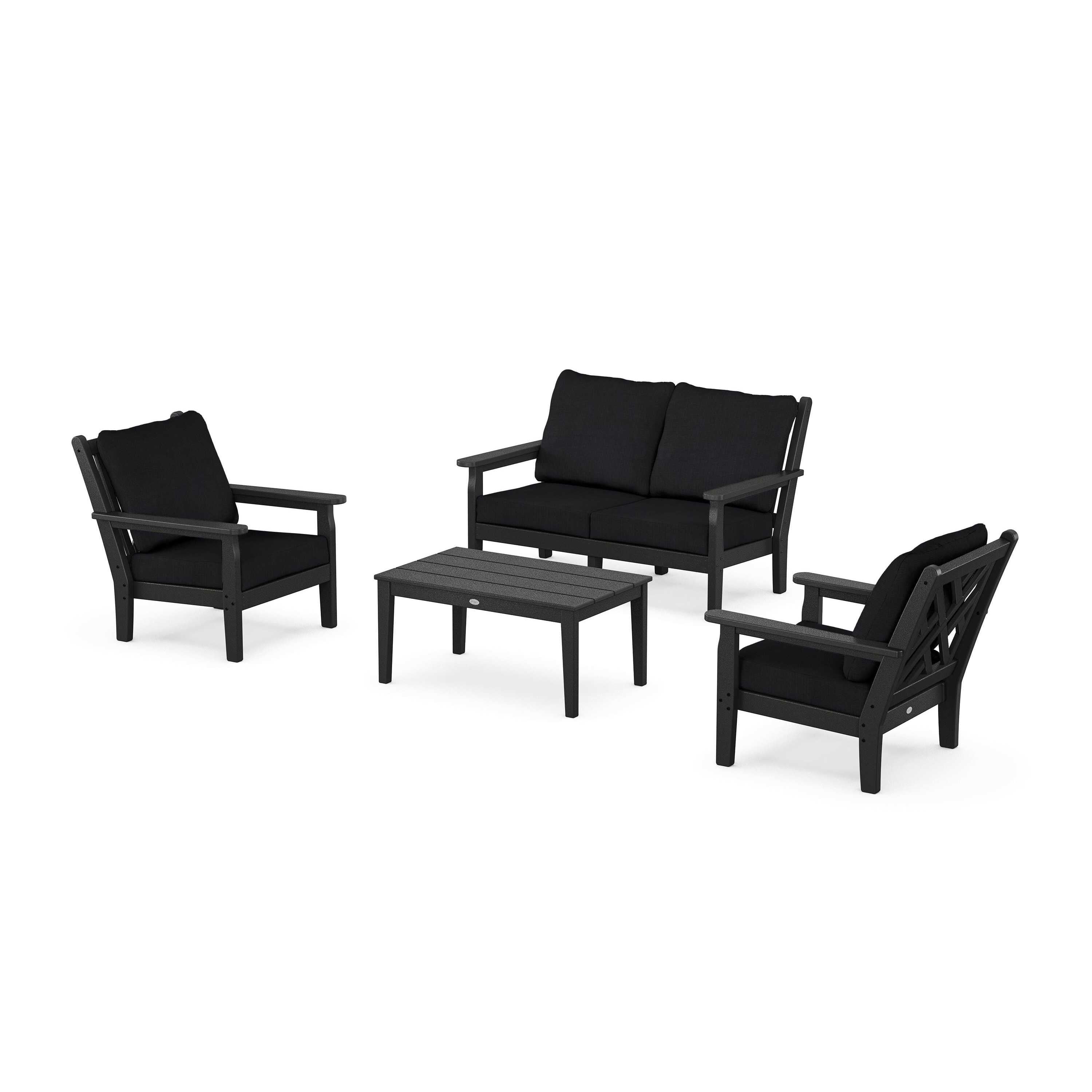 Chippendale 4-Piece Deep Seating Set with Loveseat
