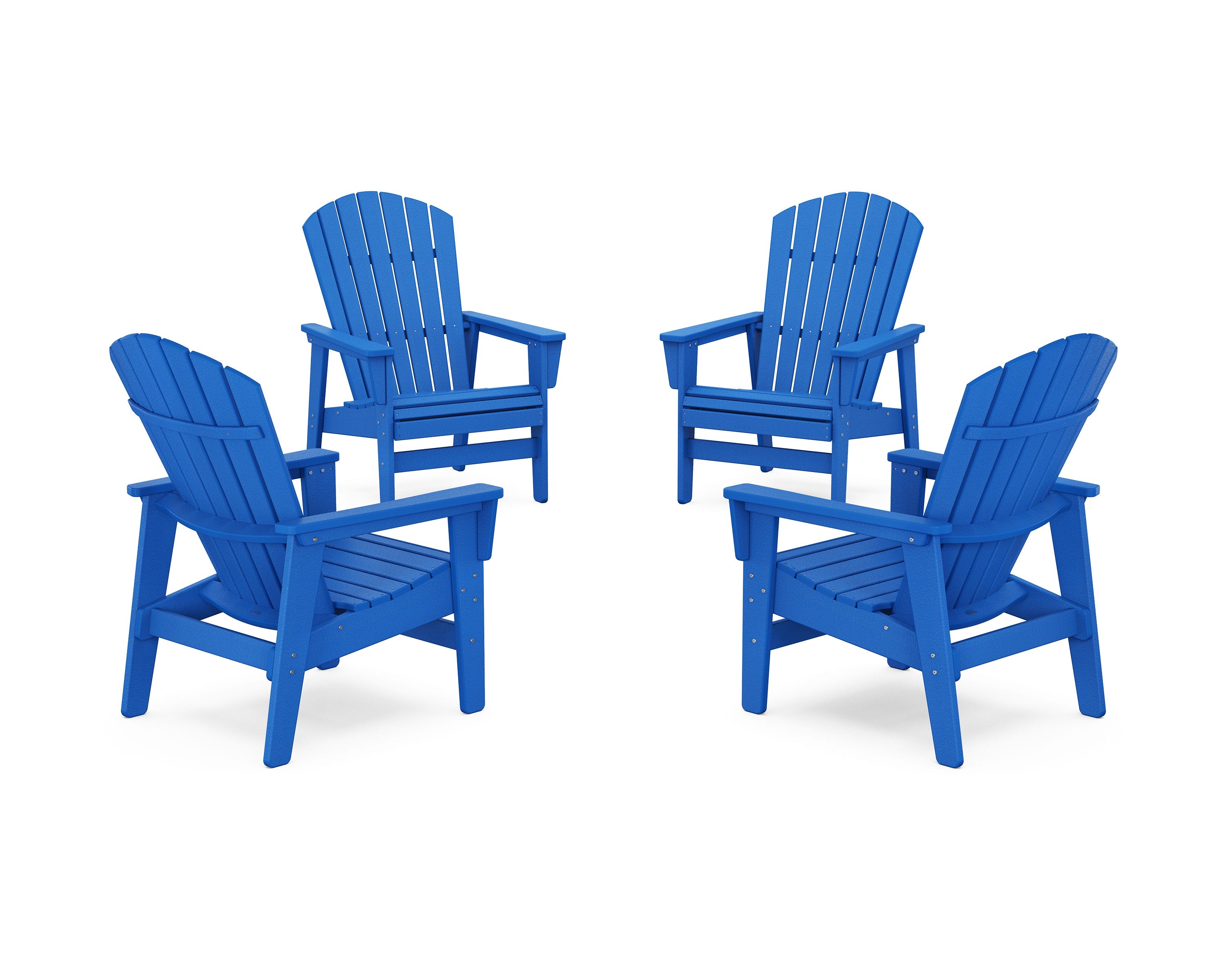 4-Piece Nautical Grand Upright Adirondack Chair Conversation Set