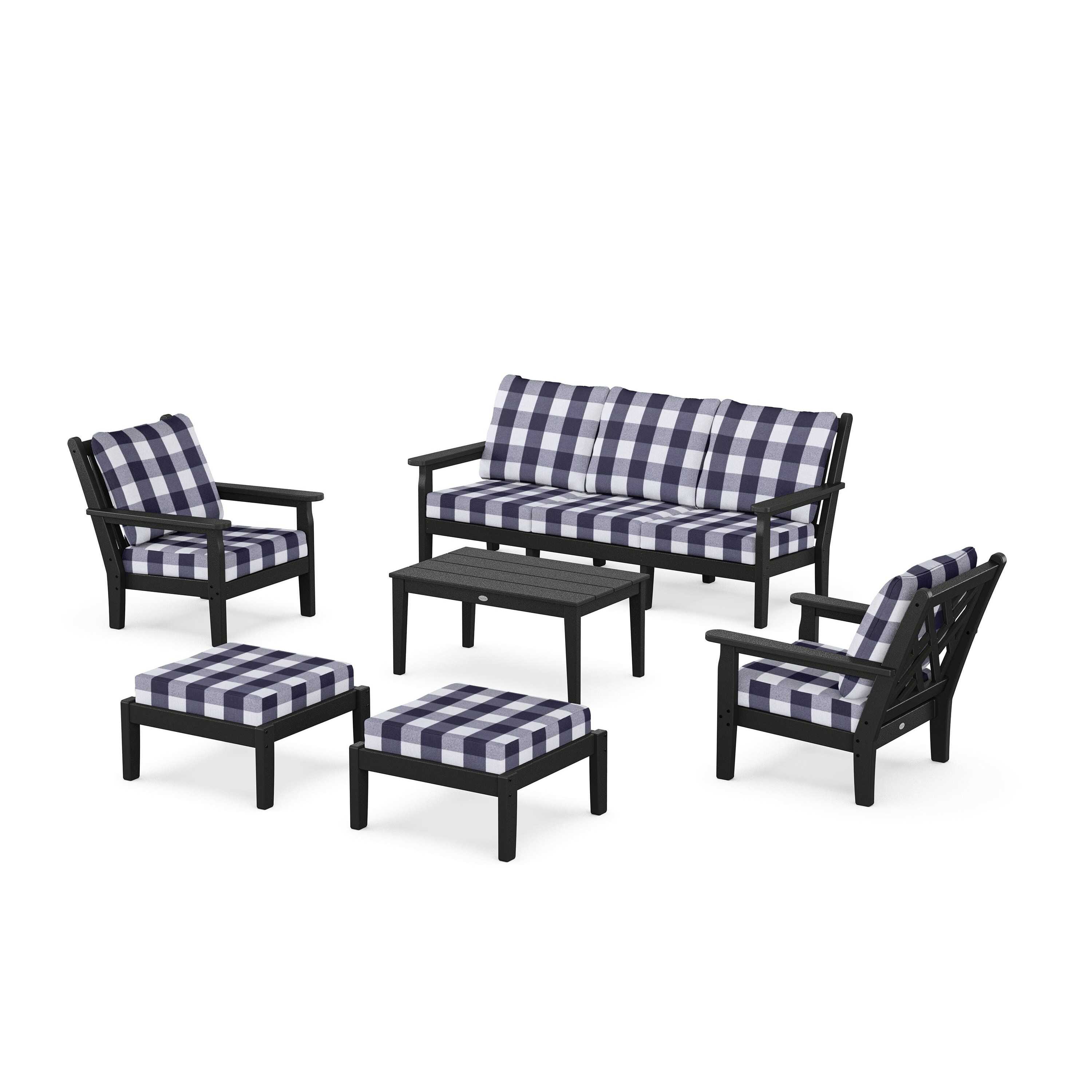Chippendale 6-Piece Lounge Sofa Set