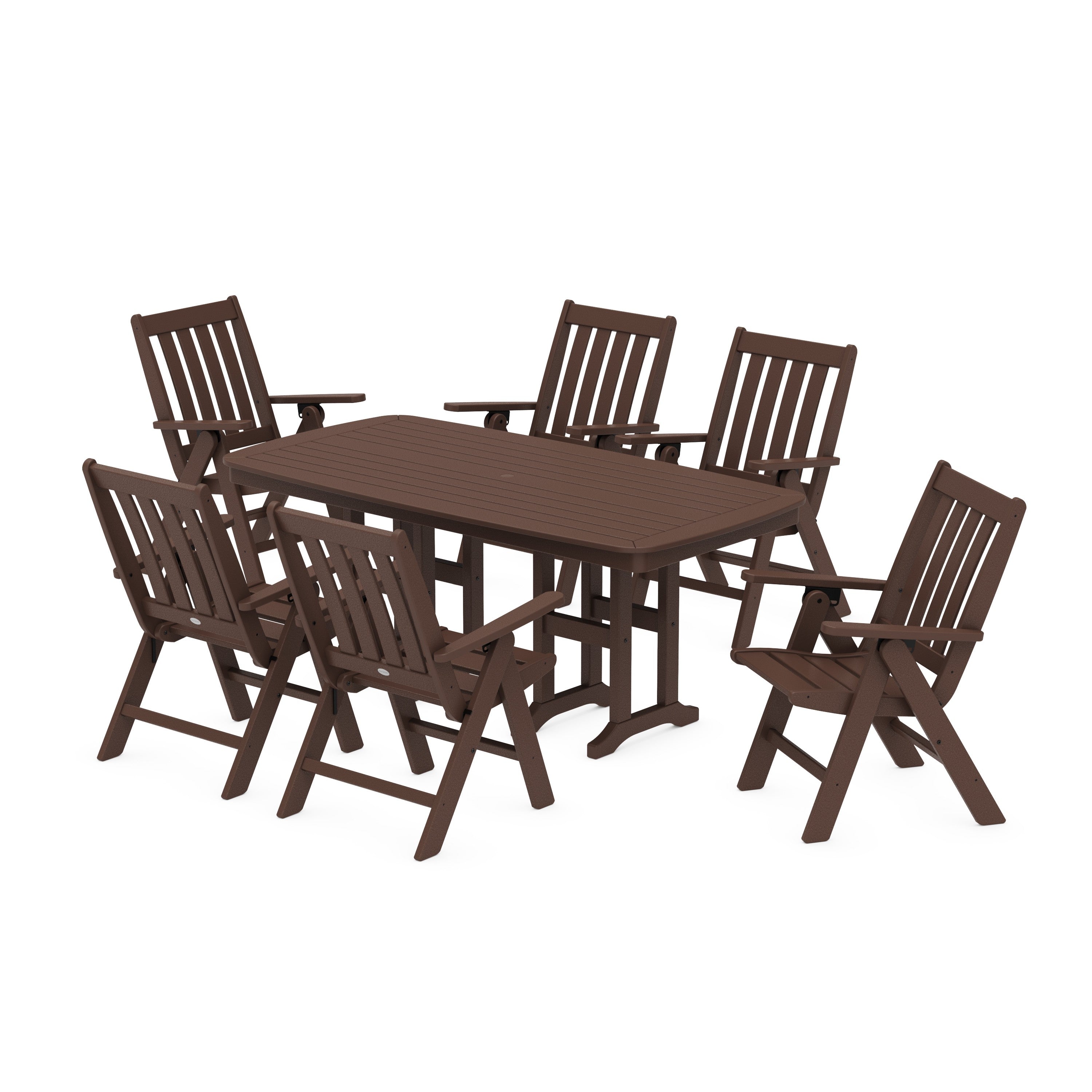Vineyard Folding Chair 7-Piece Dining Set