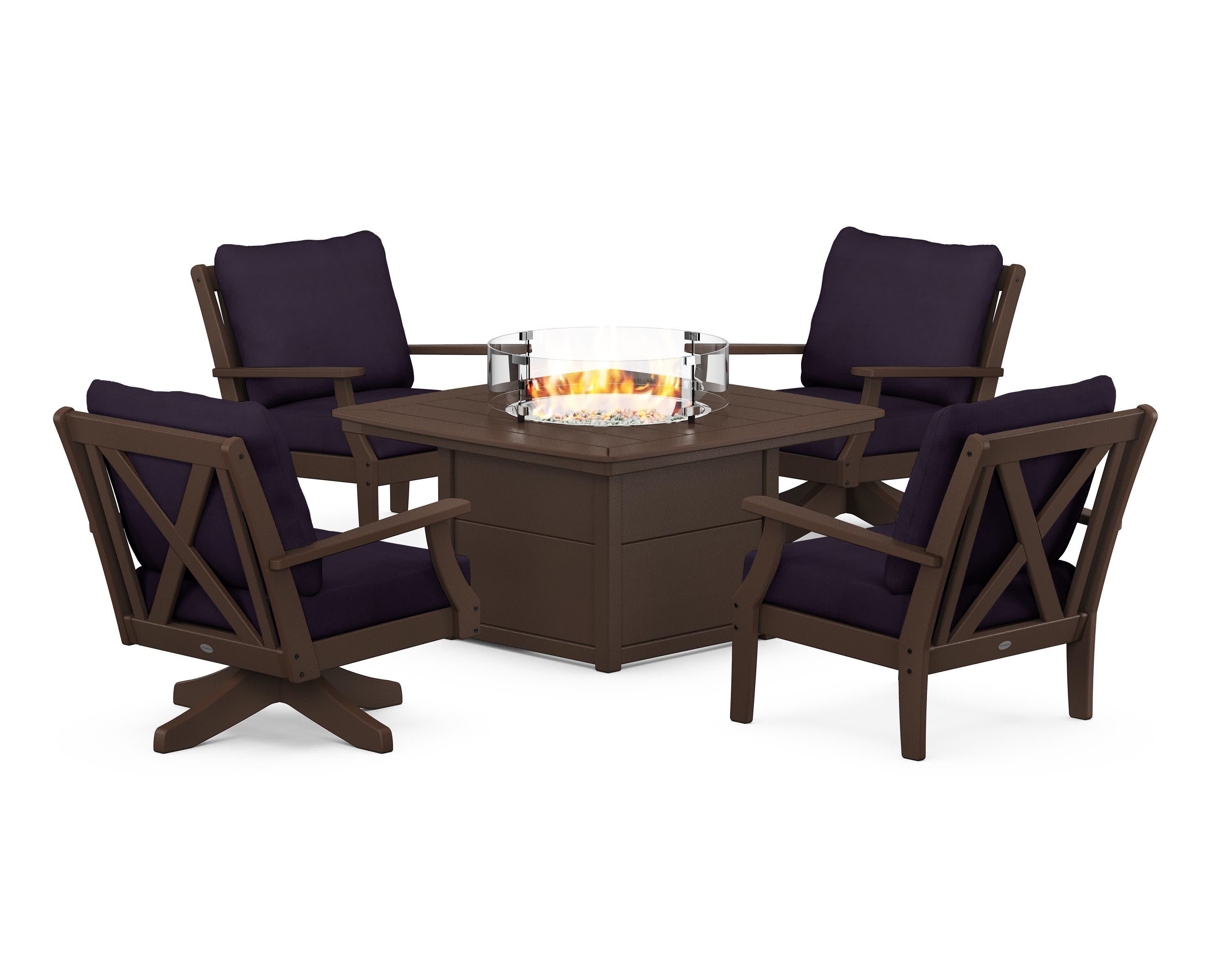 Braxton 5-Piece Deep Seating Set with Fire Table