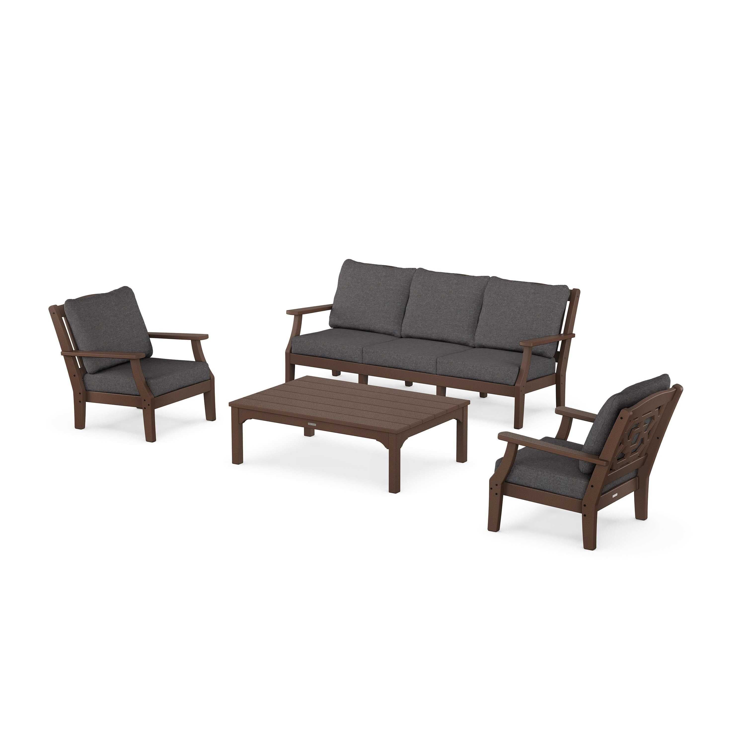 Chinoiserie 4-Piece Deep Seating Set with Sofa
