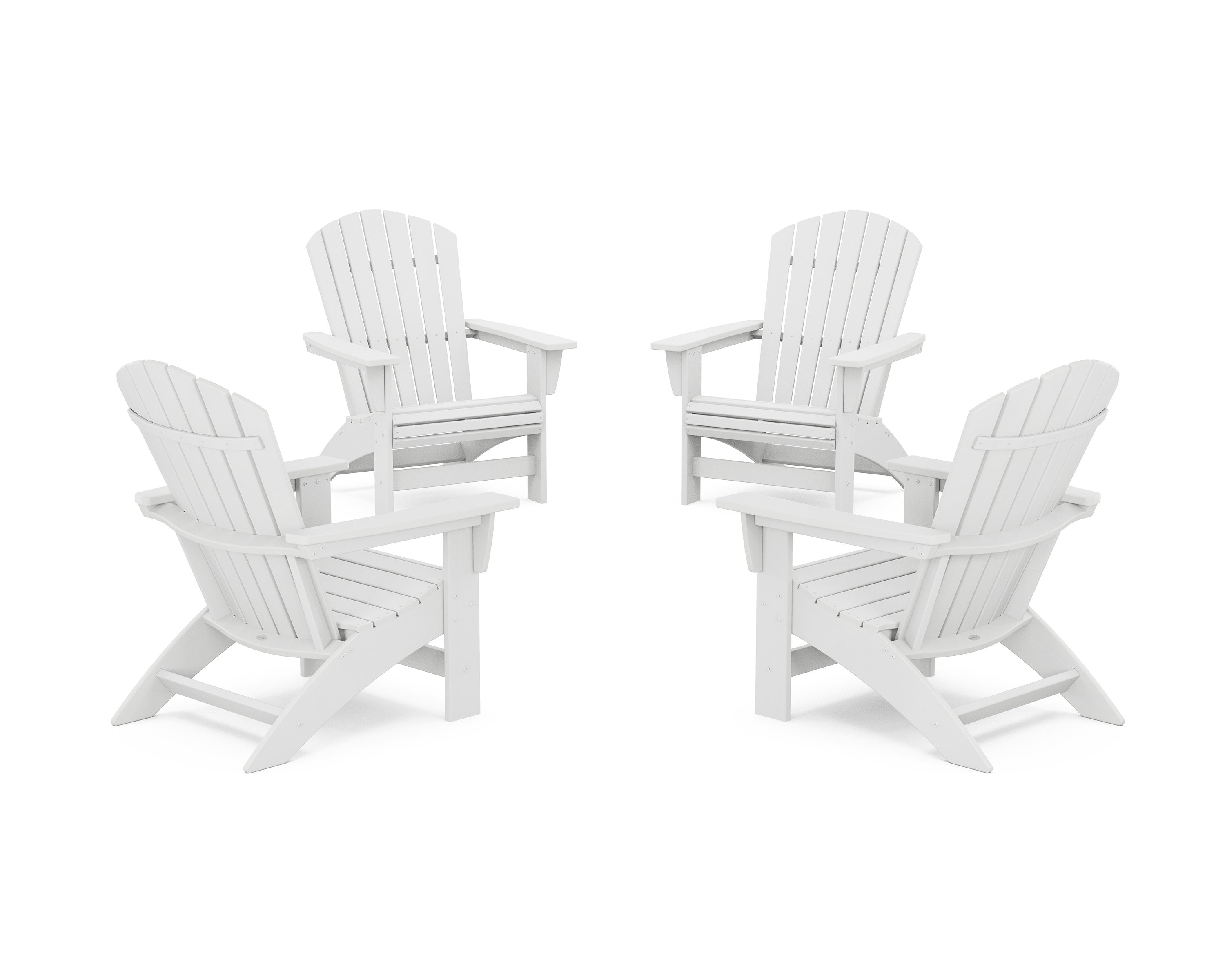 4-Piece Nautical Grand Adirondack Chair Conversation Set