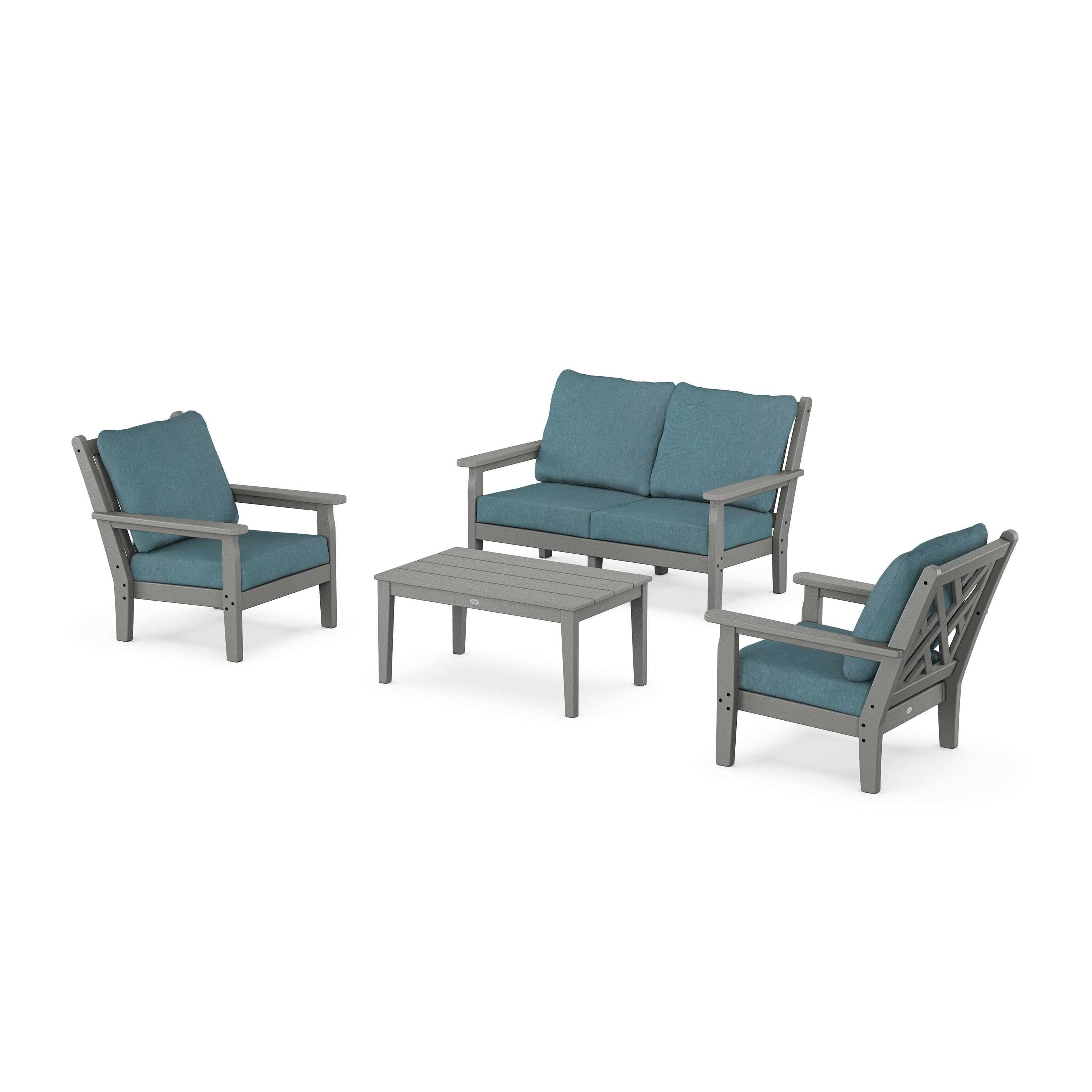 Chippendale 4-Piece Deep Seating Set with Loveseat