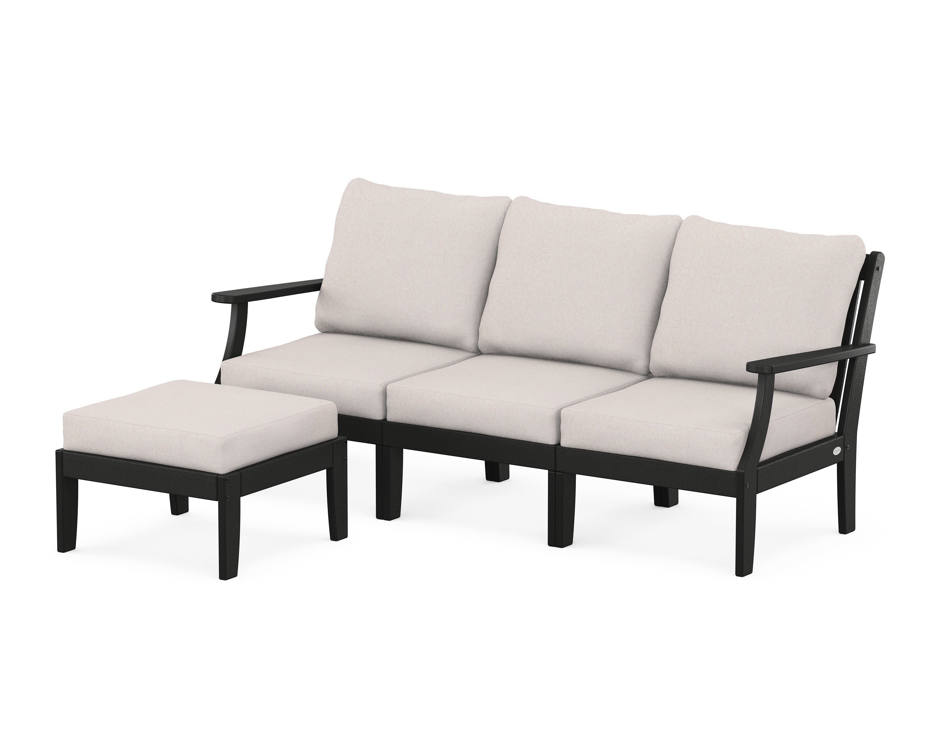 Braxton Modular 4-Piece Deep Seating Set with Ottoman