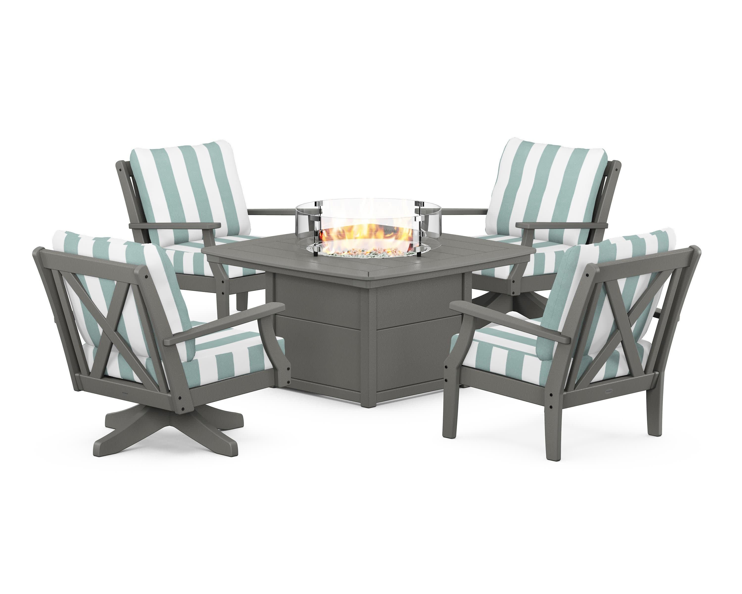 Braxton 5-Piece Deep Seating Set with Fire Table