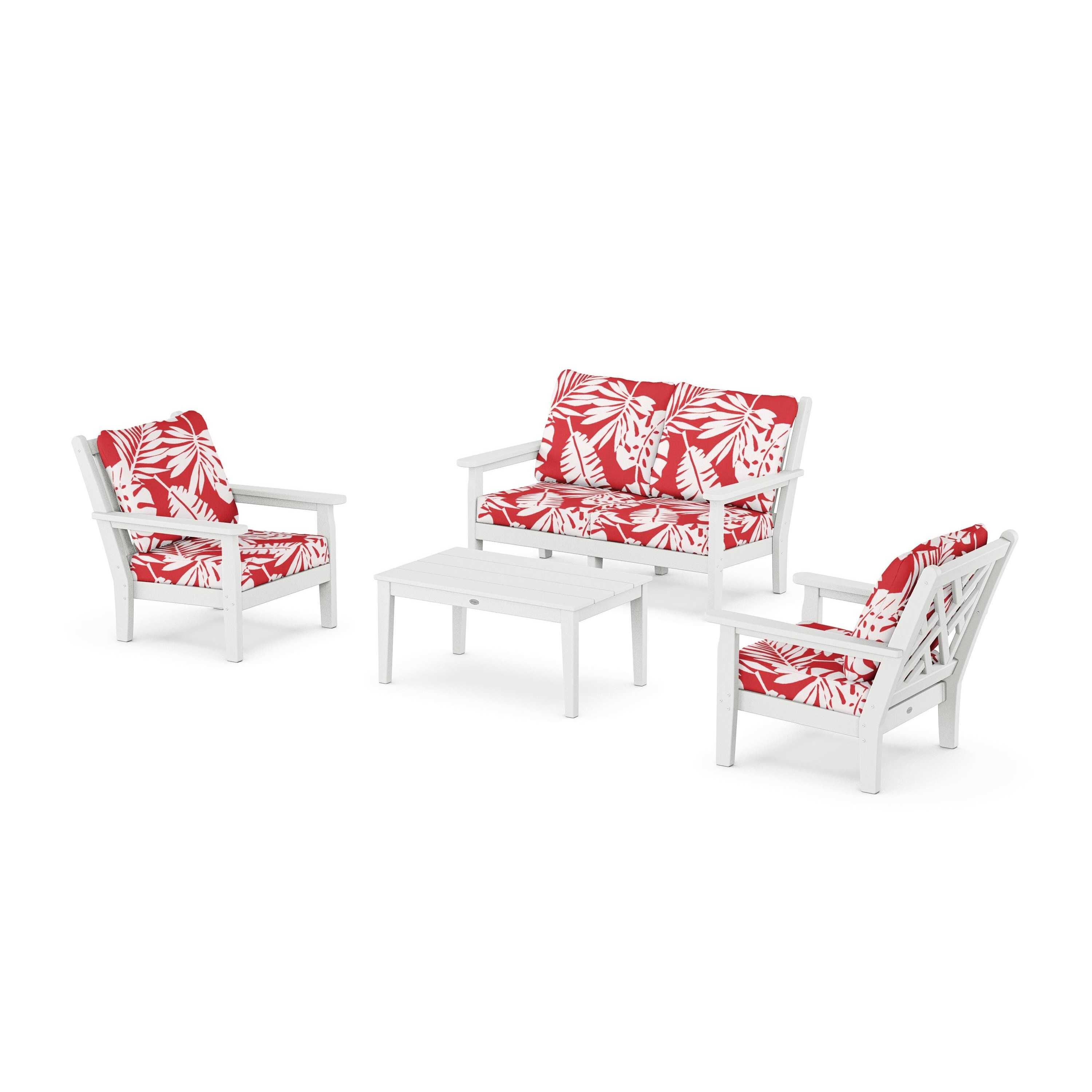 Chippendale 4-Piece Deep Seating Set with Loveseat