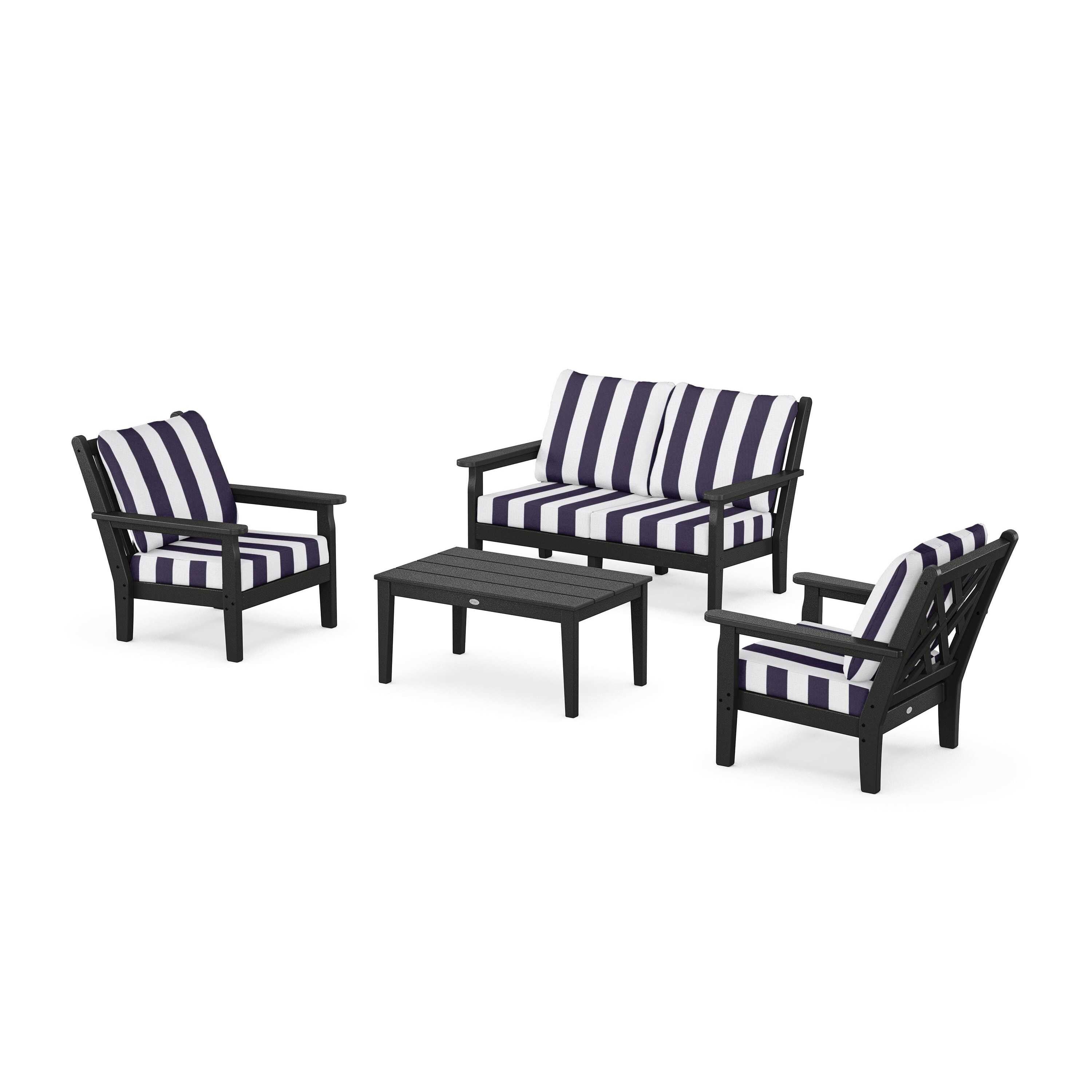 Chippendale 4-Piece Deep Seating Set with Loveseat
