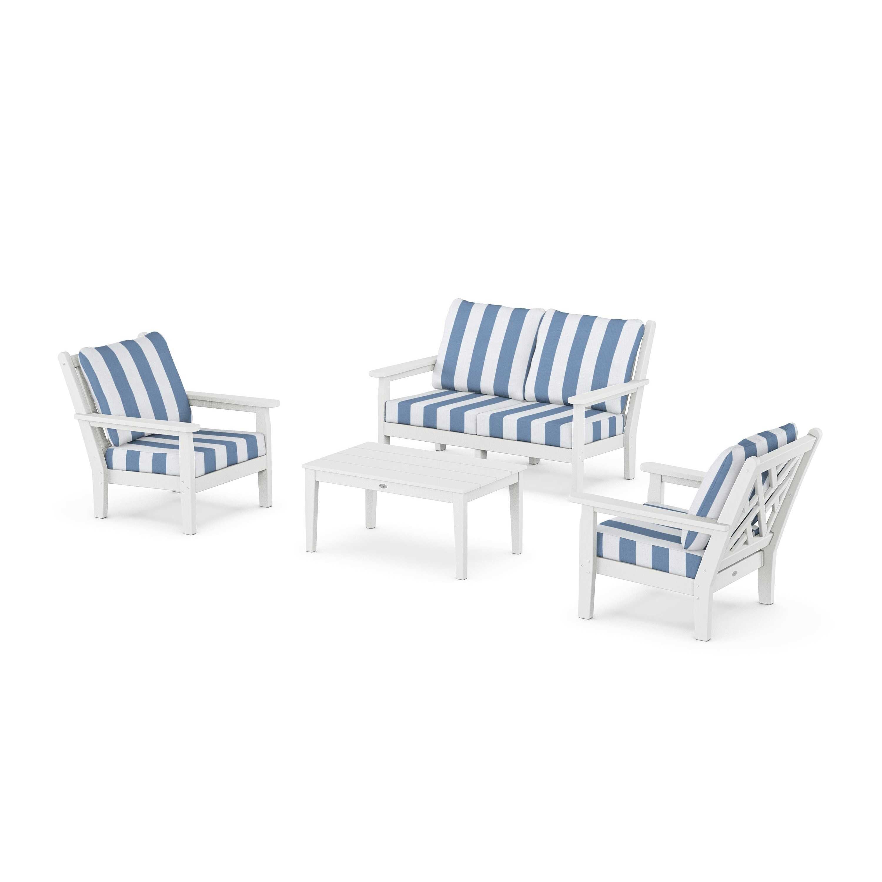 Chippendale 4-Piece Deep Seating Set with Loveseat