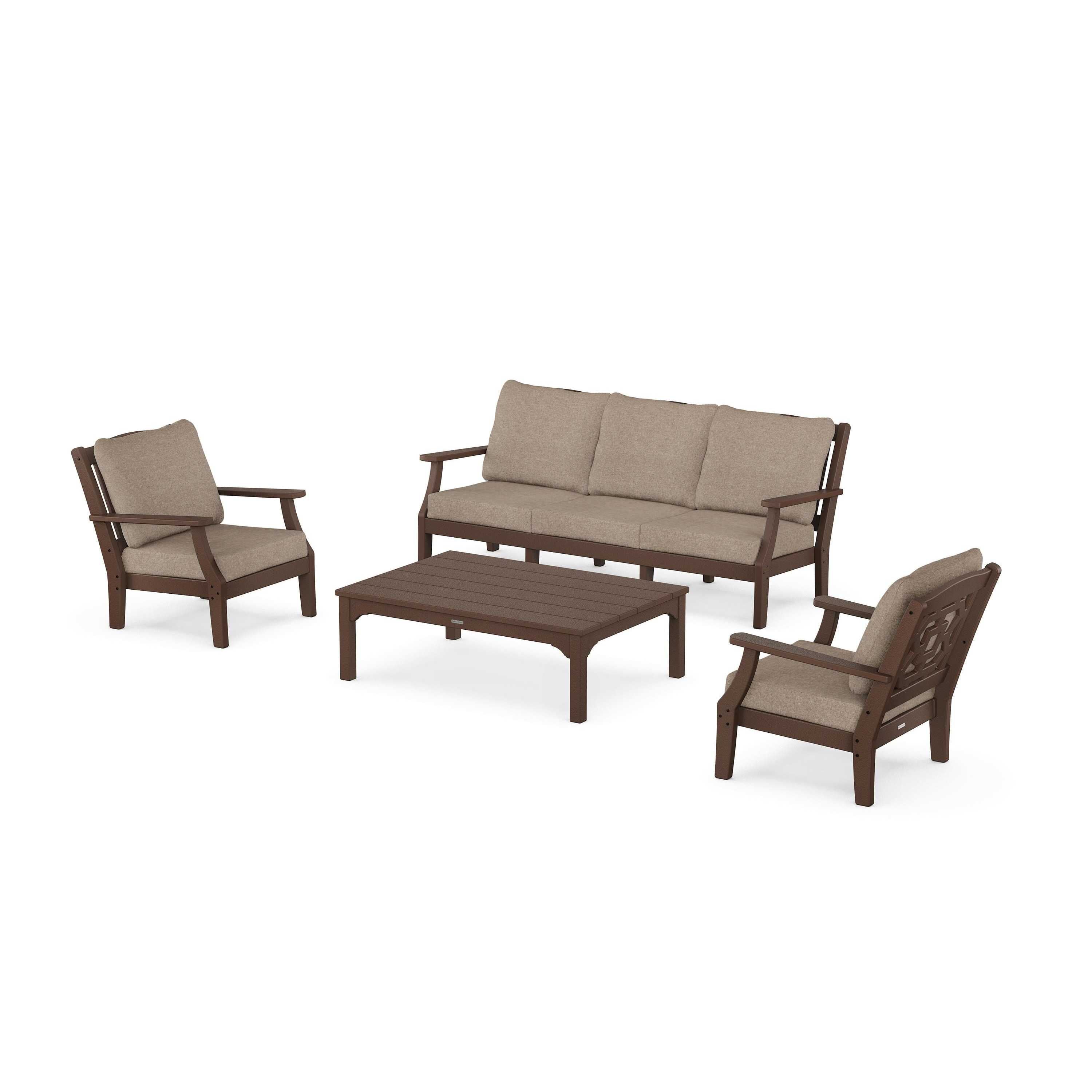Chinoiserie 4-Piece Deep Seating Set with Sofa