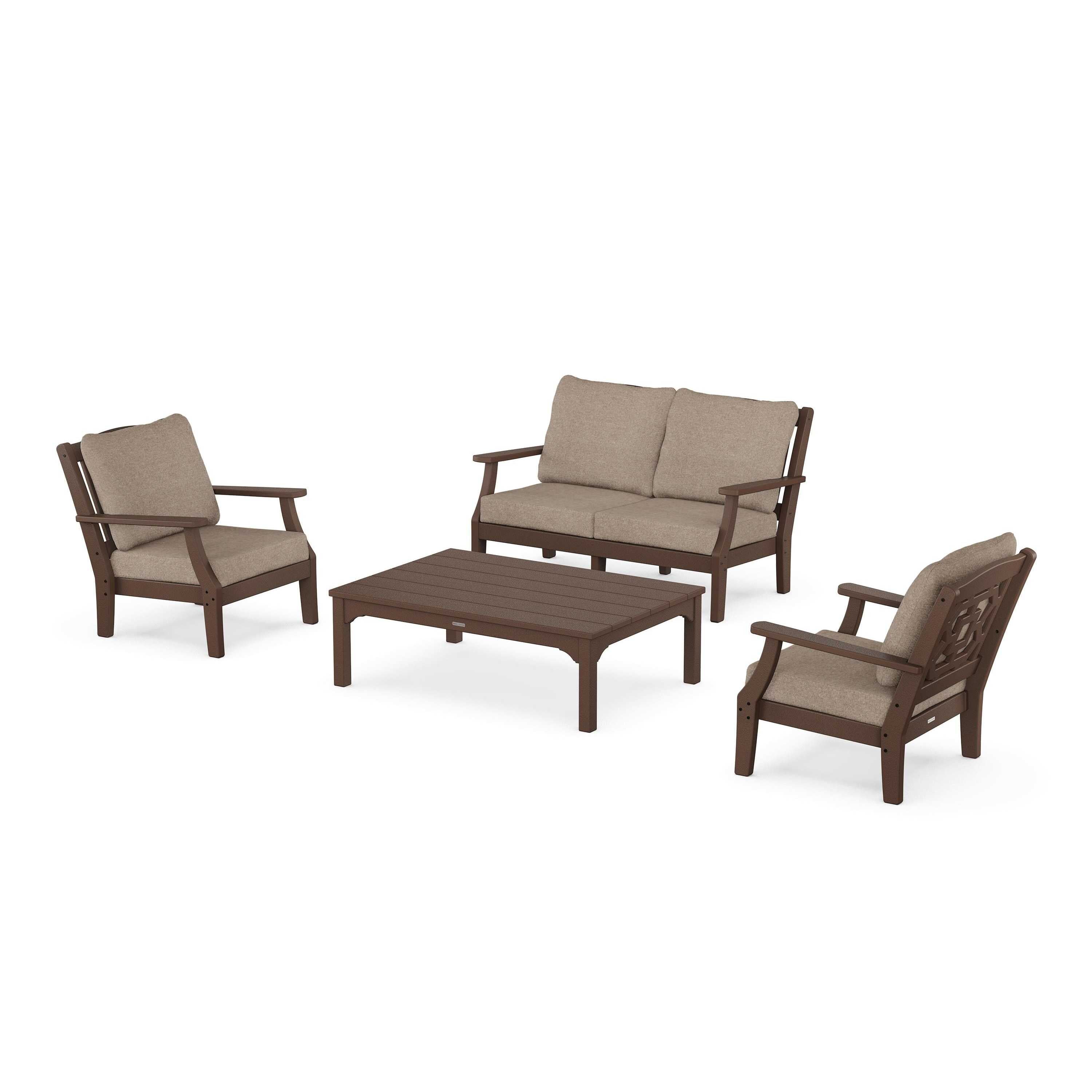 Chinoiserie 4-Piece Deep Seating Set with Loveseat