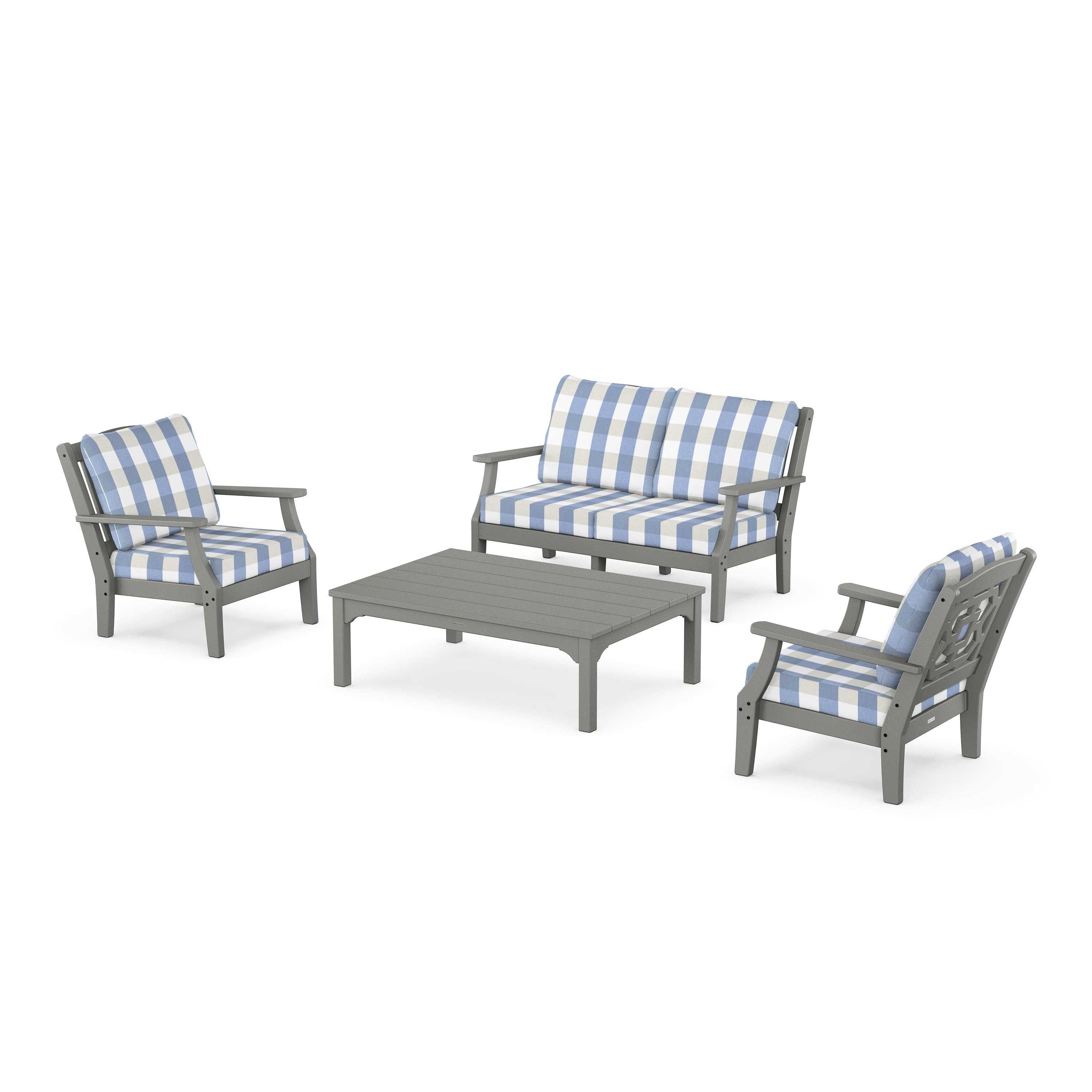 Chinoiserie 4-Piece Deep Seating Set with Loveseat