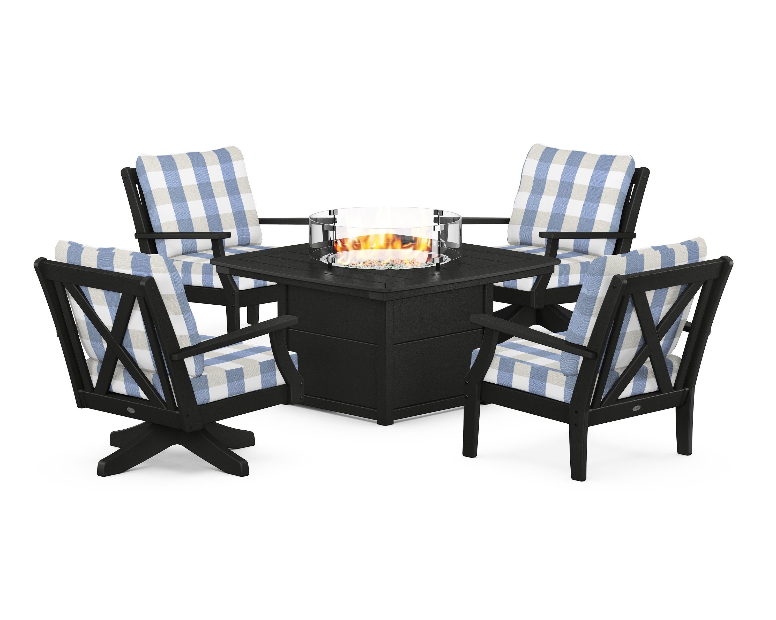 Braxton 5-Piece Deep Seating Set with Fire Table