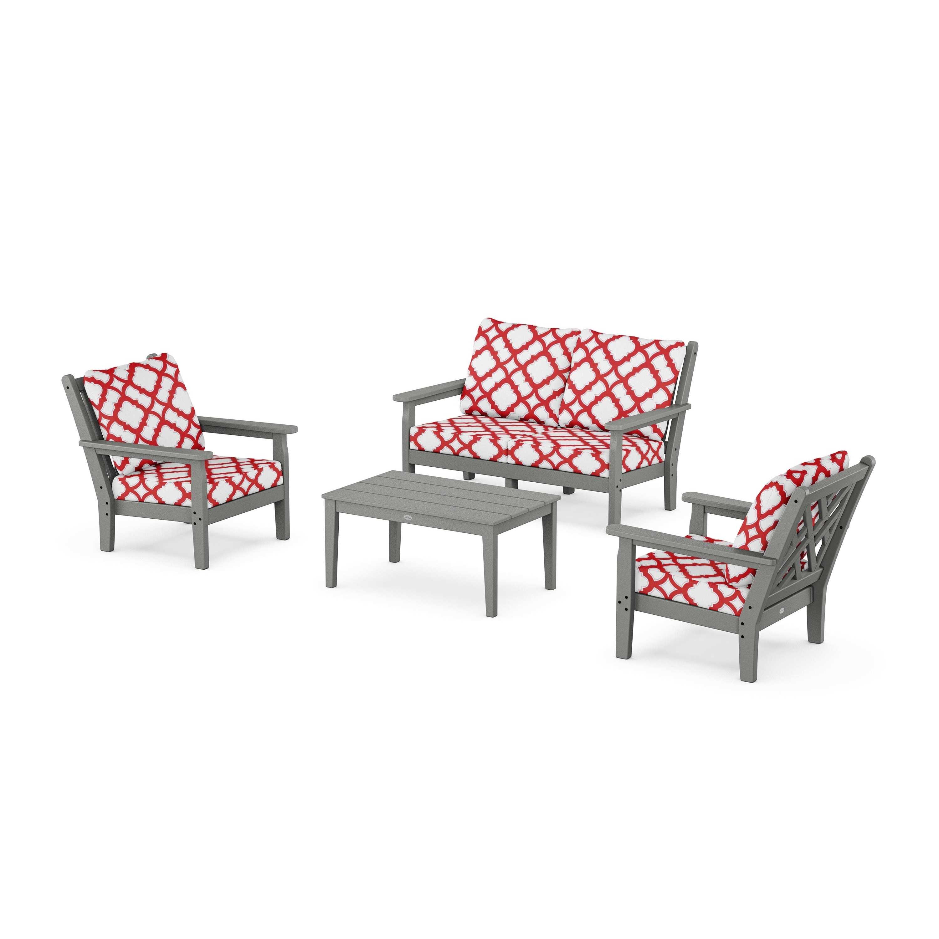 Chippendale 4-Piece Deep Seating Set with Loveseat