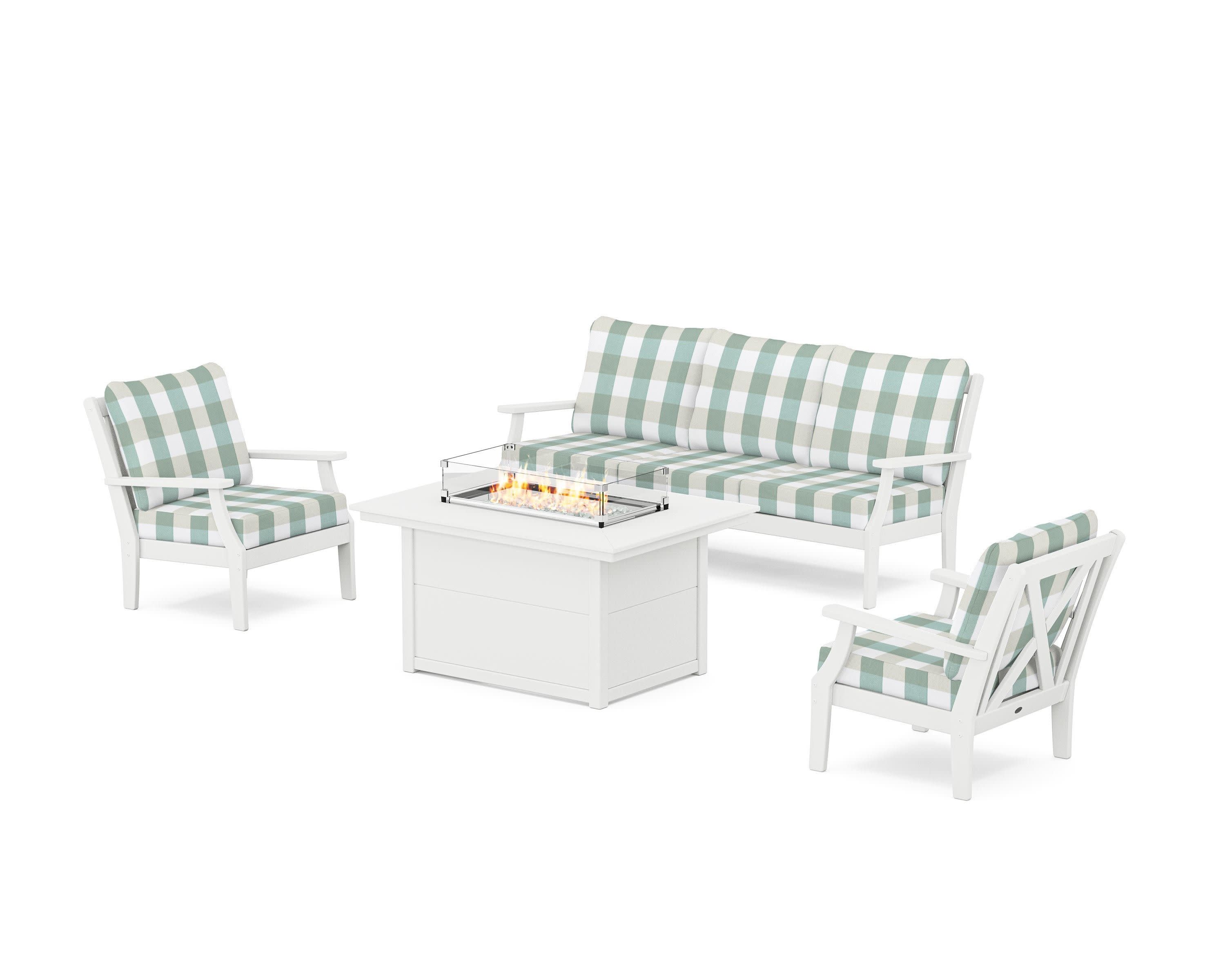 Braxton Deep Seating Fire Pit Table Set