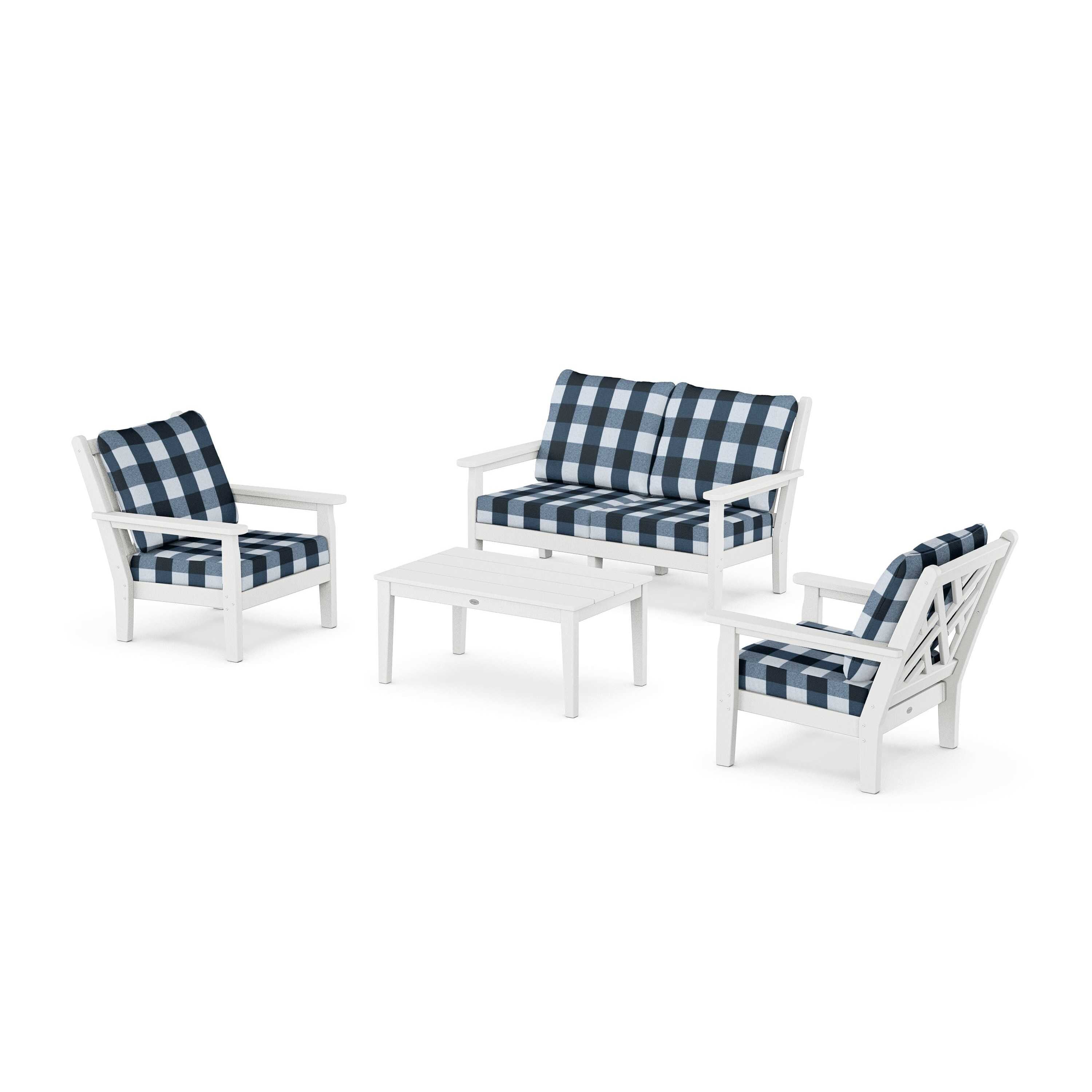 Chippendale 4-Piece Deep Seating Set with Loveseat