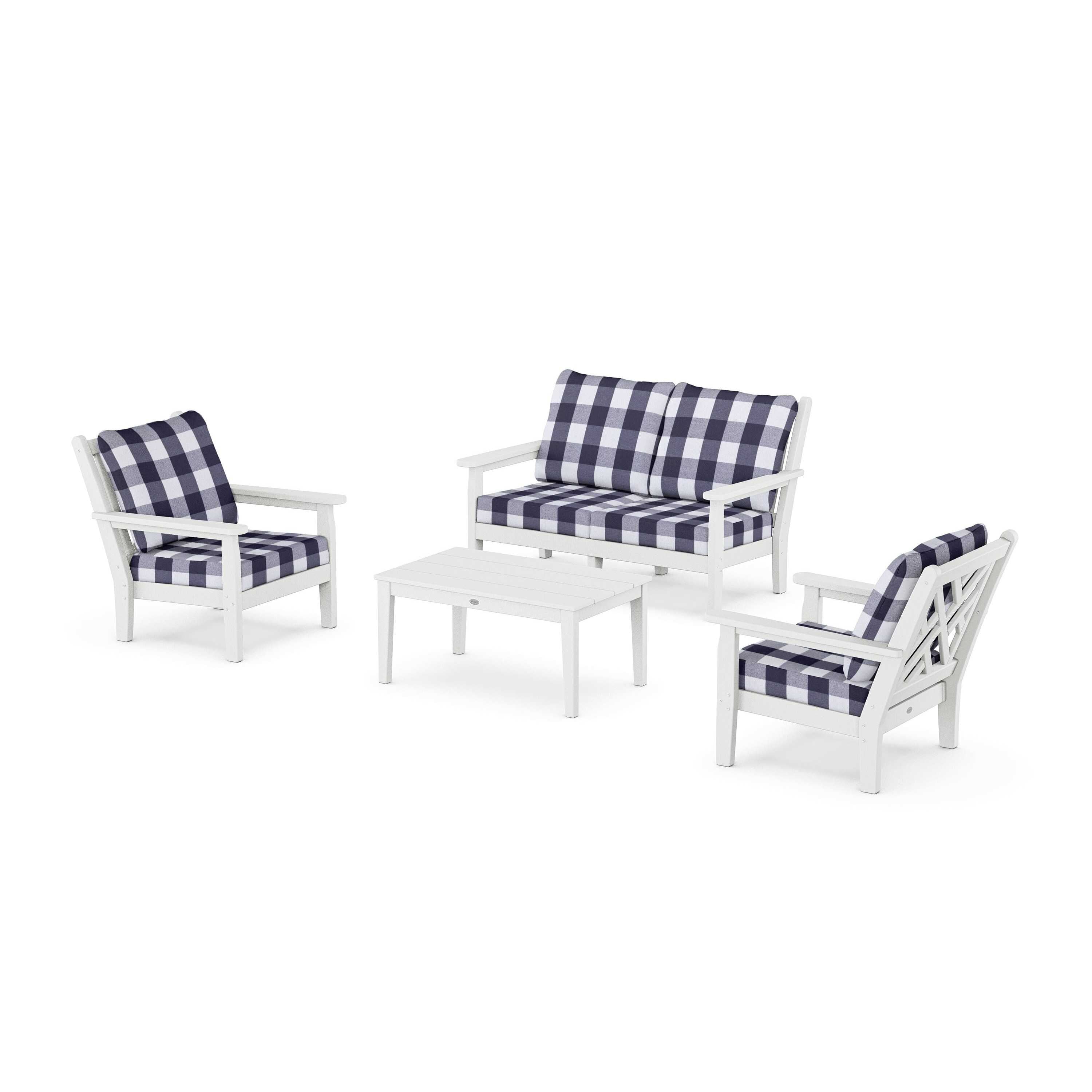 Chippendale 4-Piece Deep Seating Set with Loveseat