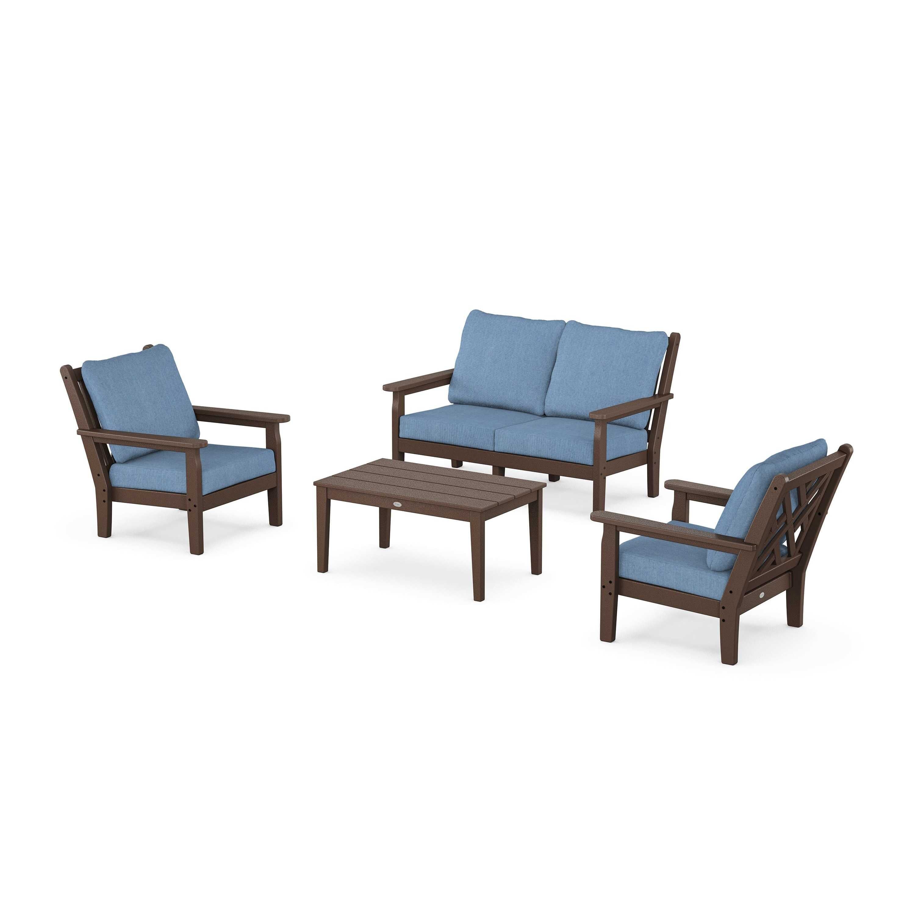 Chippendale 4-Piece Deep Seating Set with Loveseat