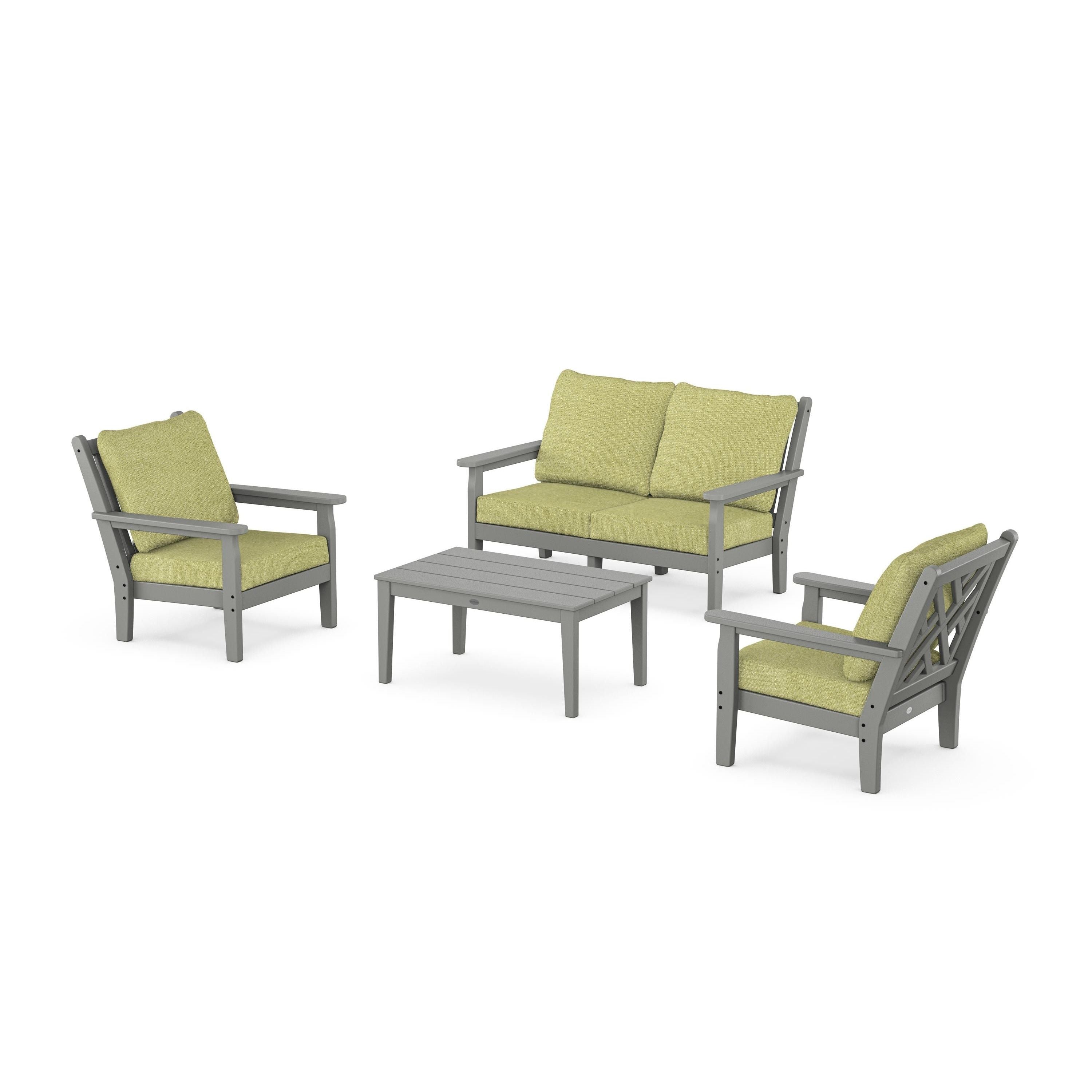Chippendale 4-Piece Deep Seating Set with Loveseat