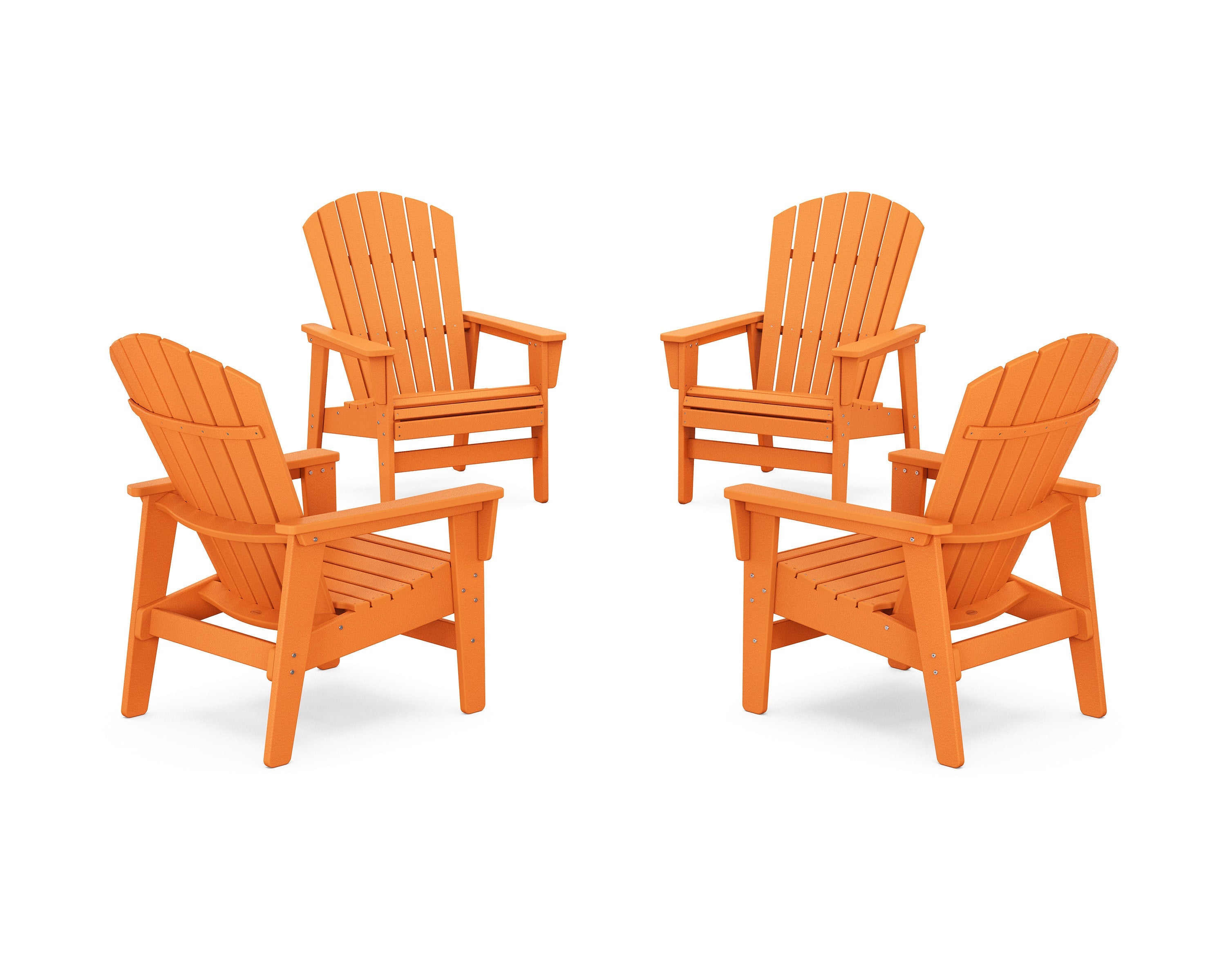 4-Piece Nautical Grand Upright Adirondack Chair Conversation Set
