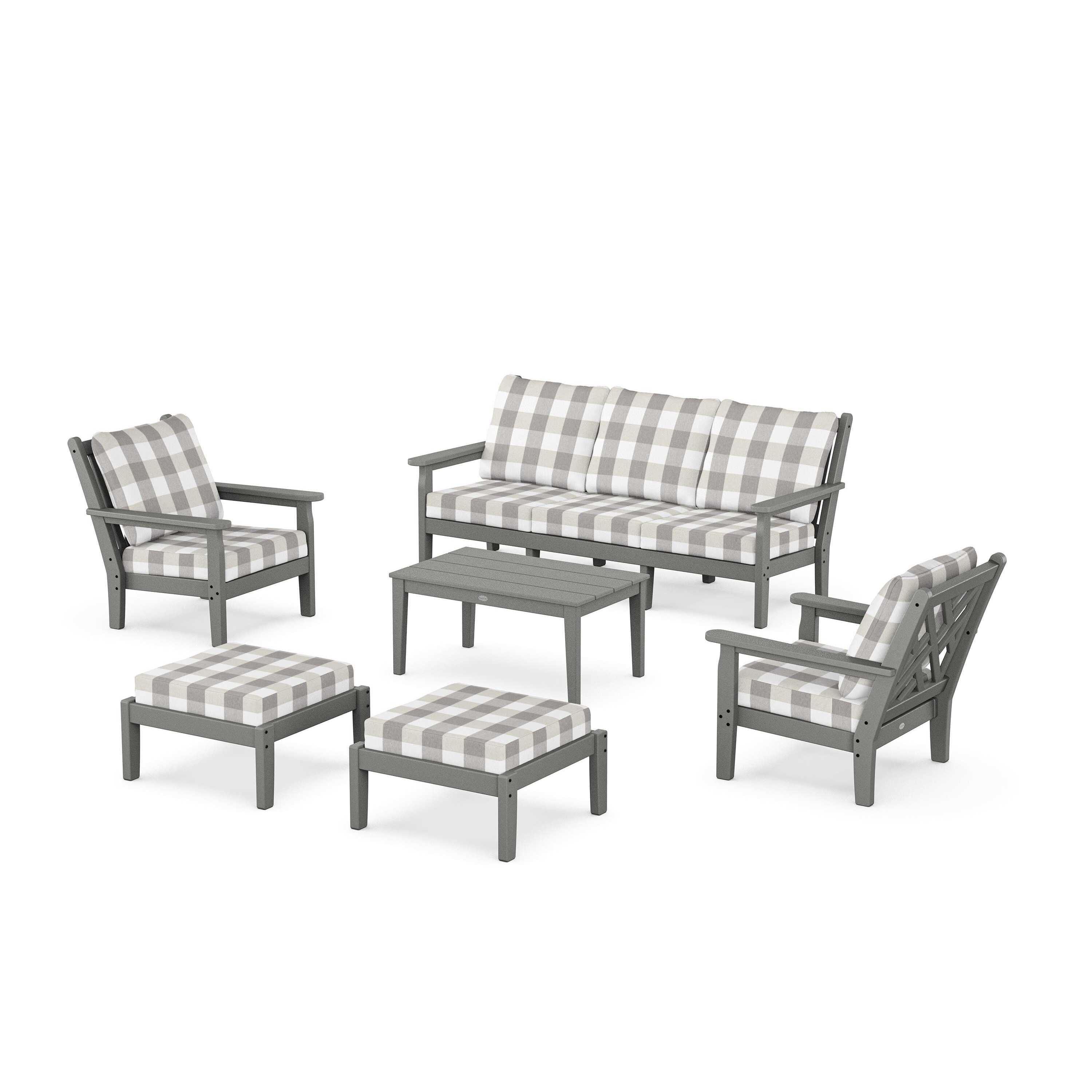 Chippendale 6-Piece Lounge Sofa Set