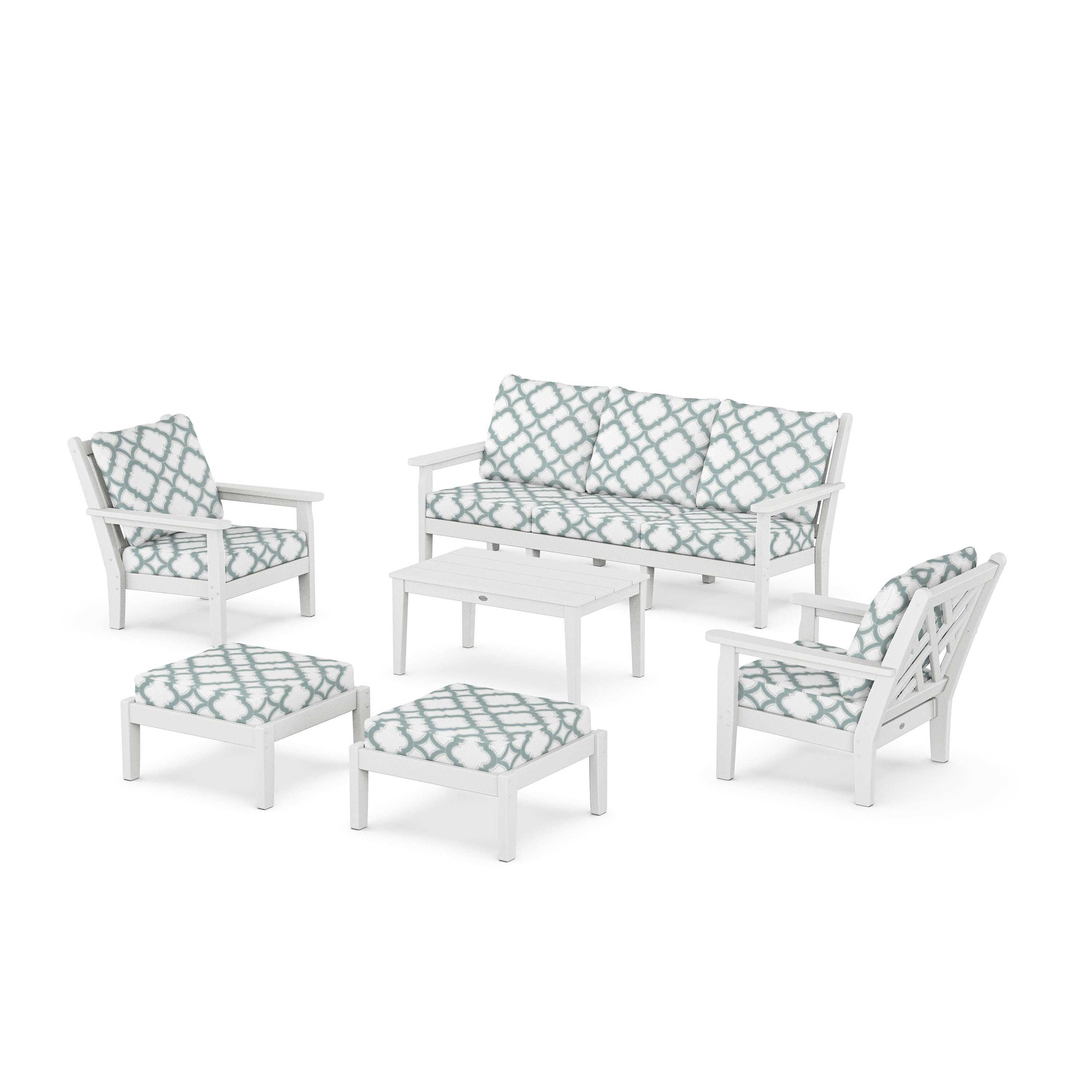 Chippendale 6-Piece Lounge Sofa Set