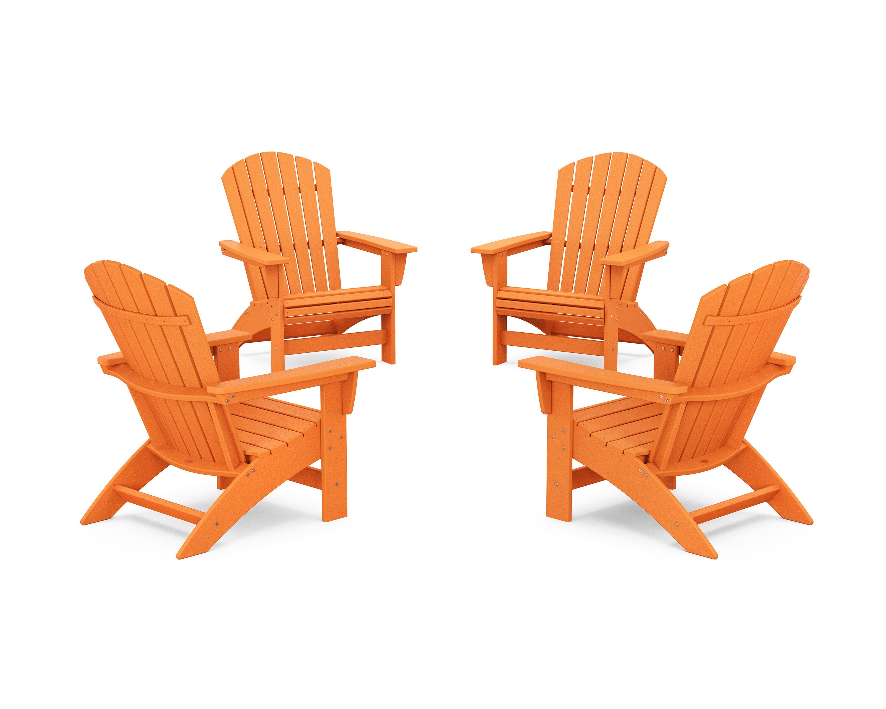 4-Piece Nautical Grand Adirondack Chair Conversation Set