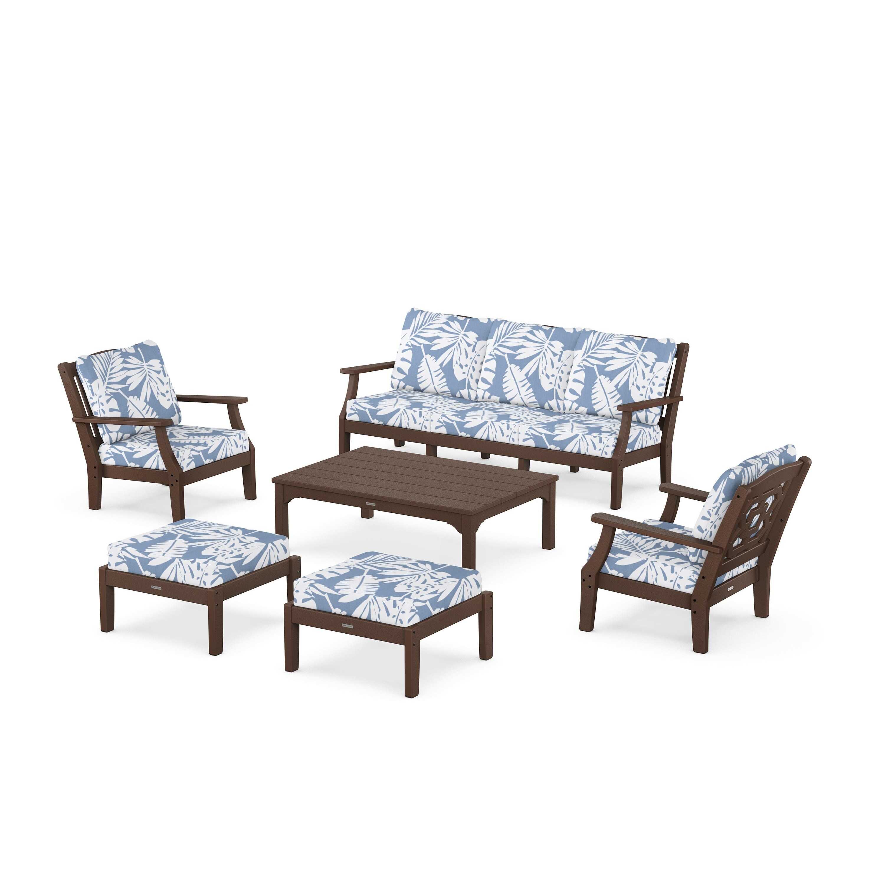 Chinoiserie 6-Piece Lounge Sofa Set