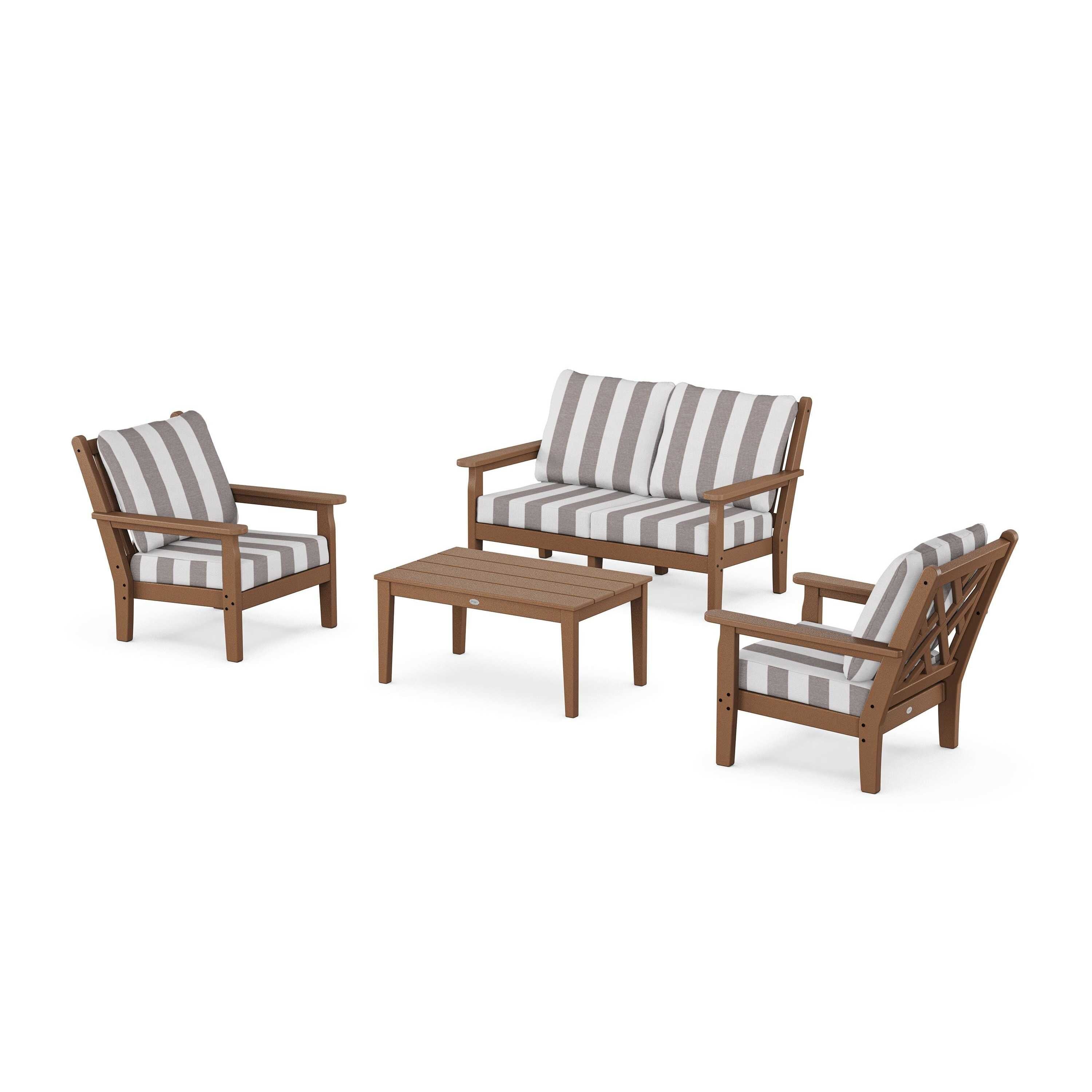 Chippendale 4-Piece Deep Seating Set with Loveseat