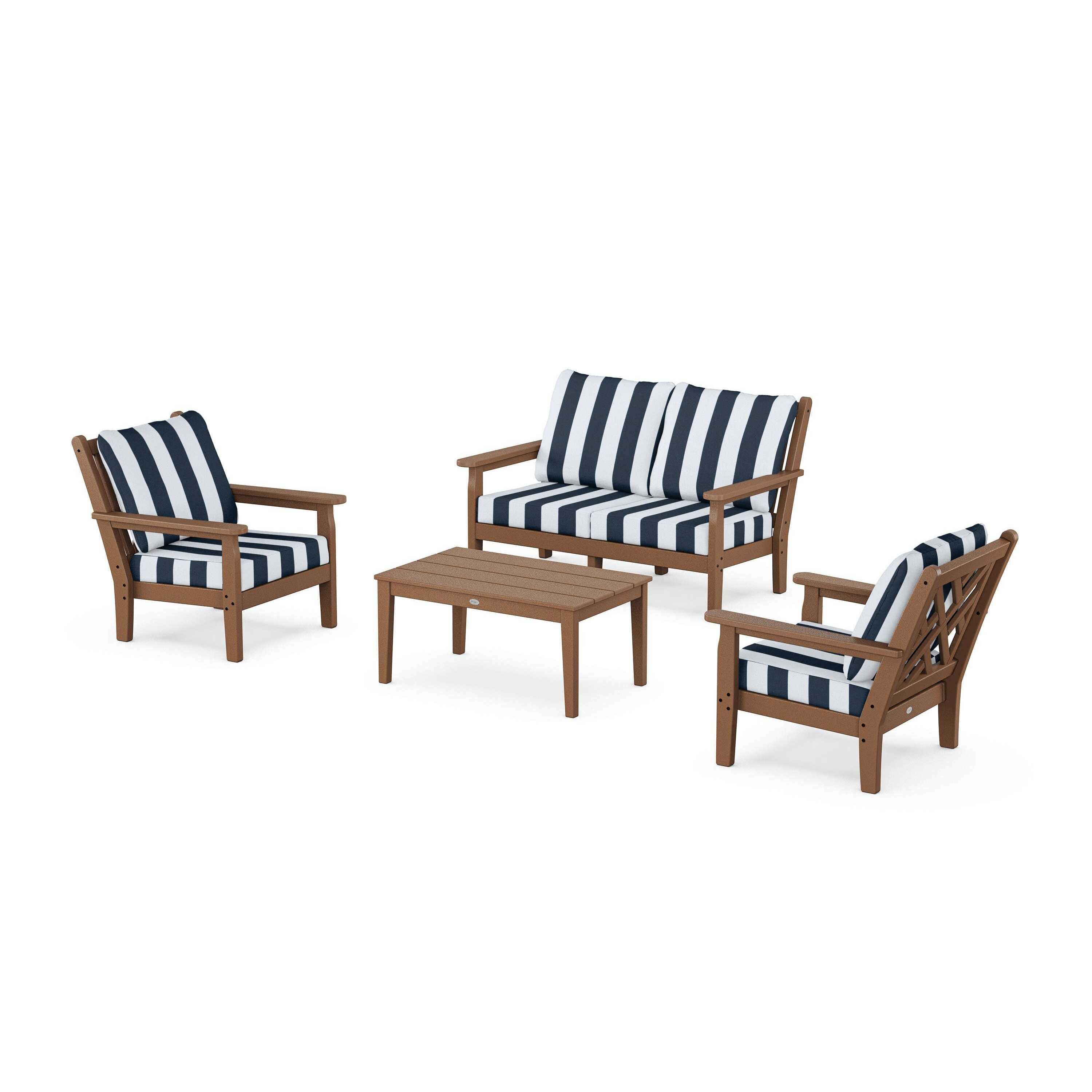 Chippendale 4-Piece Deep Seating Set with Loveseat