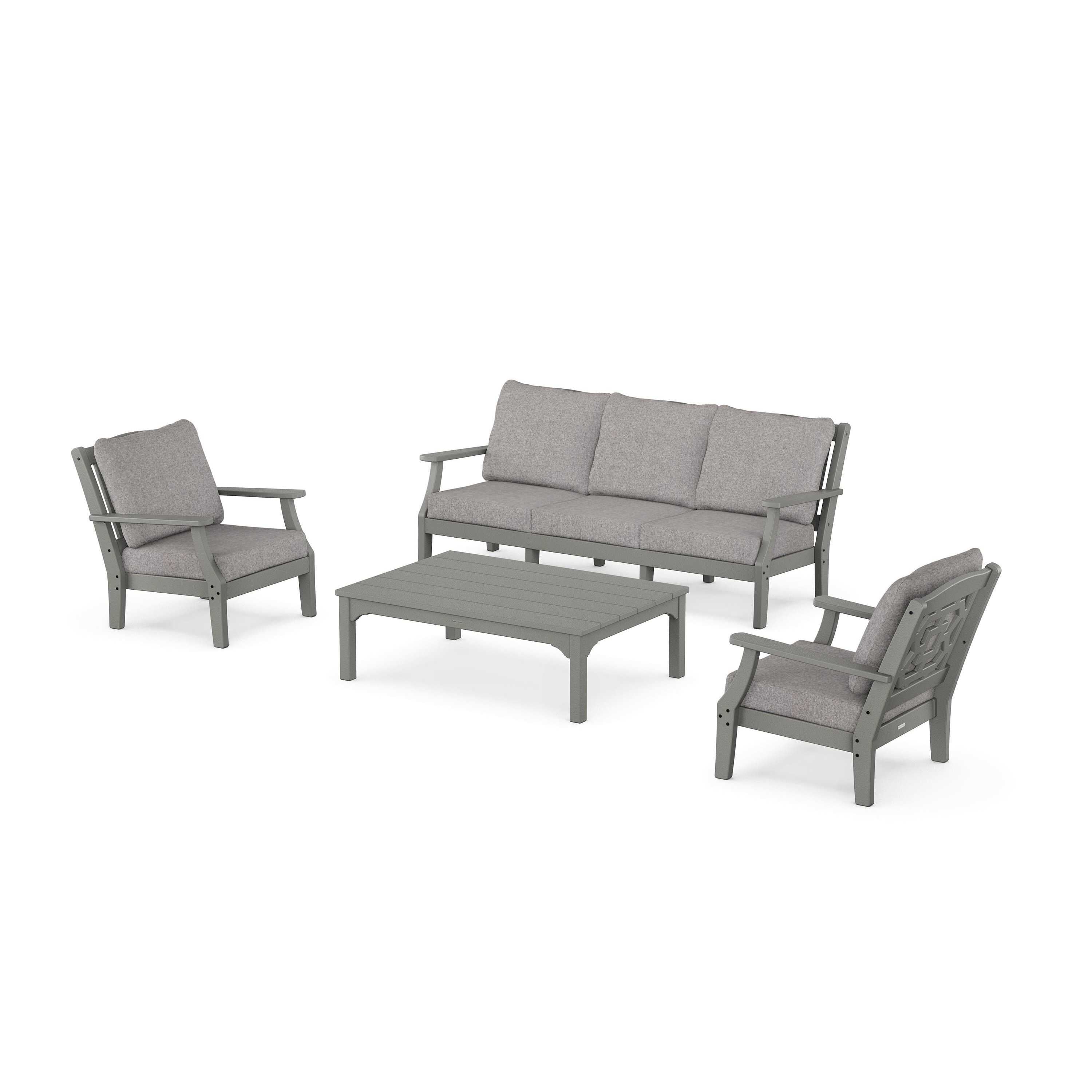Chinoiserie 4-Piece Deep Seating Set with Sofa
