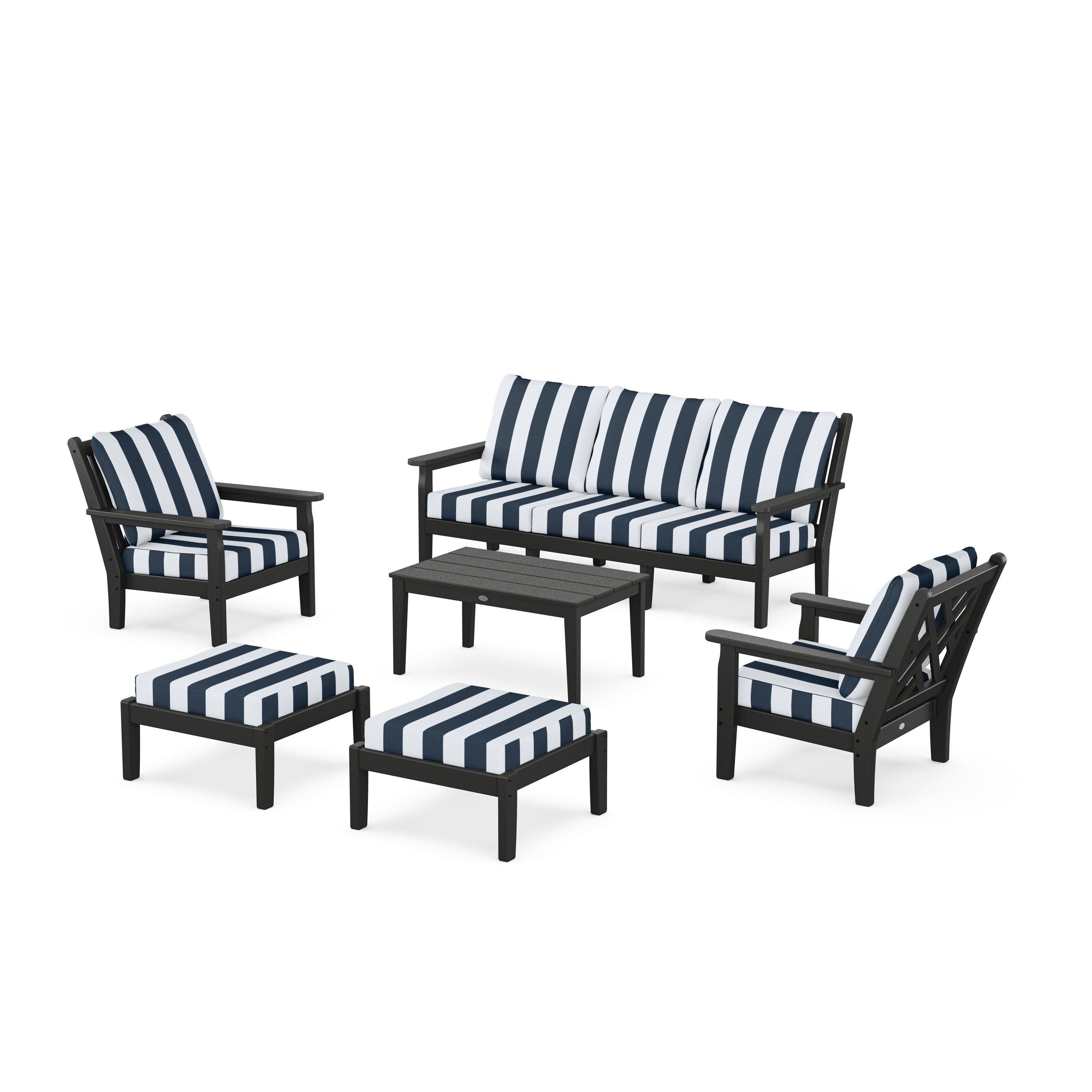 Chippendale 6-Piece Lounge Sofa Set