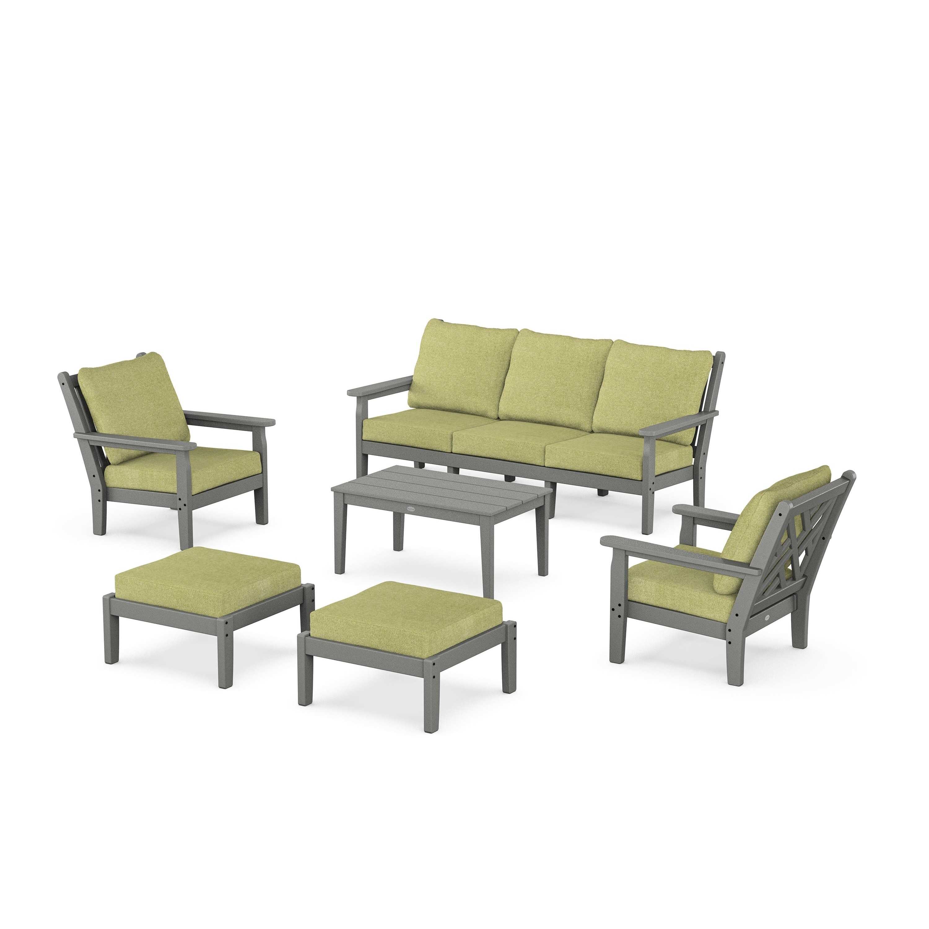 Chippendale 6-Piece Lounge Sofa Set