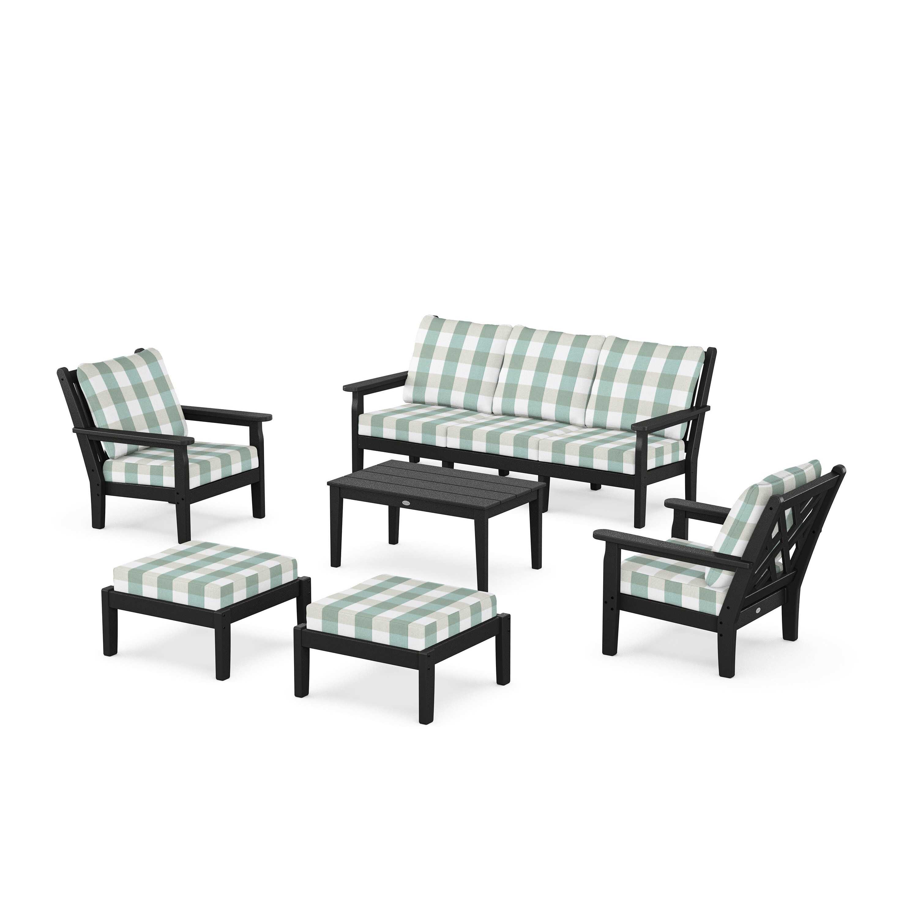 Chippendale 6-Piece Lounge Sofa Set