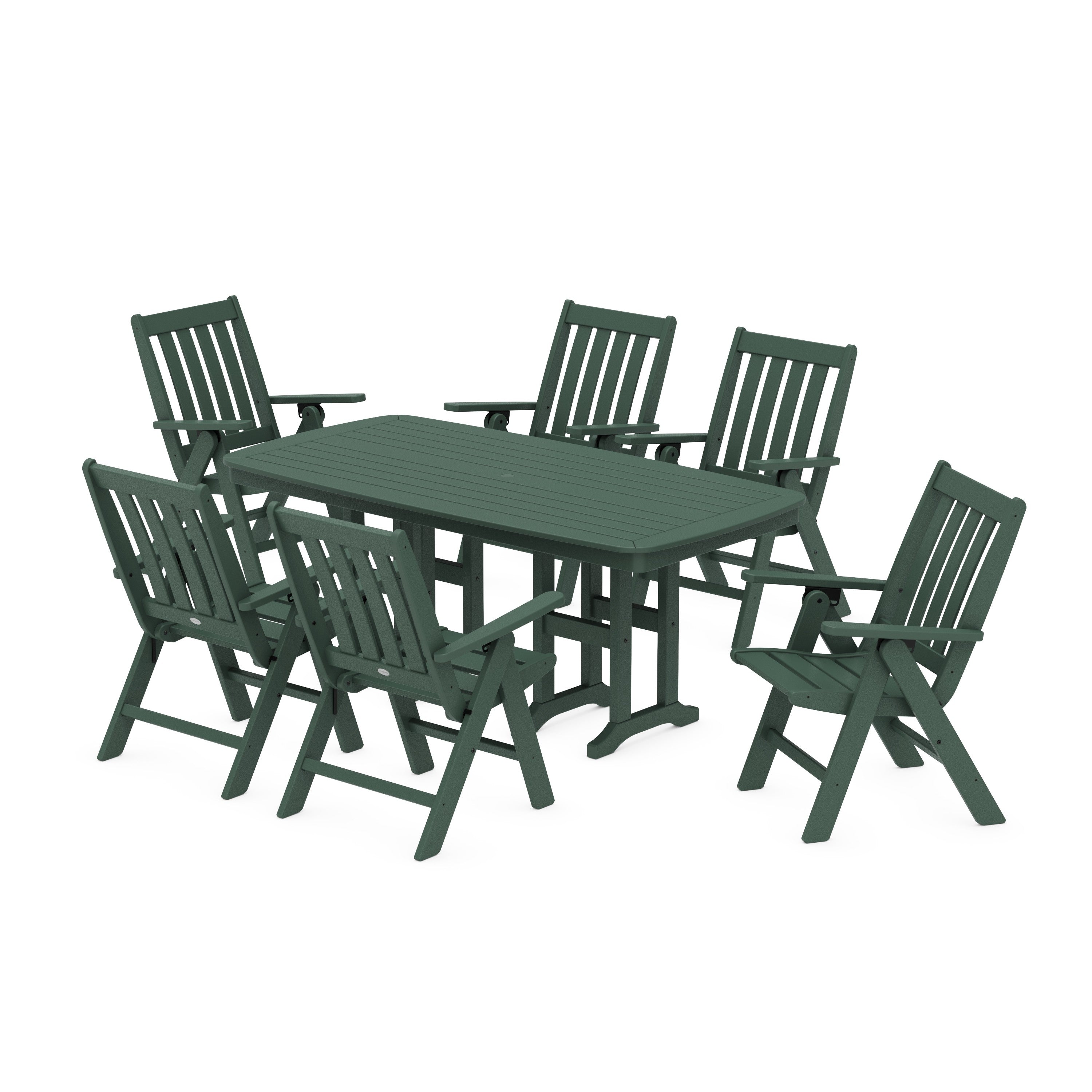 Vineyard Folding Chair 7-Piece Dining Set