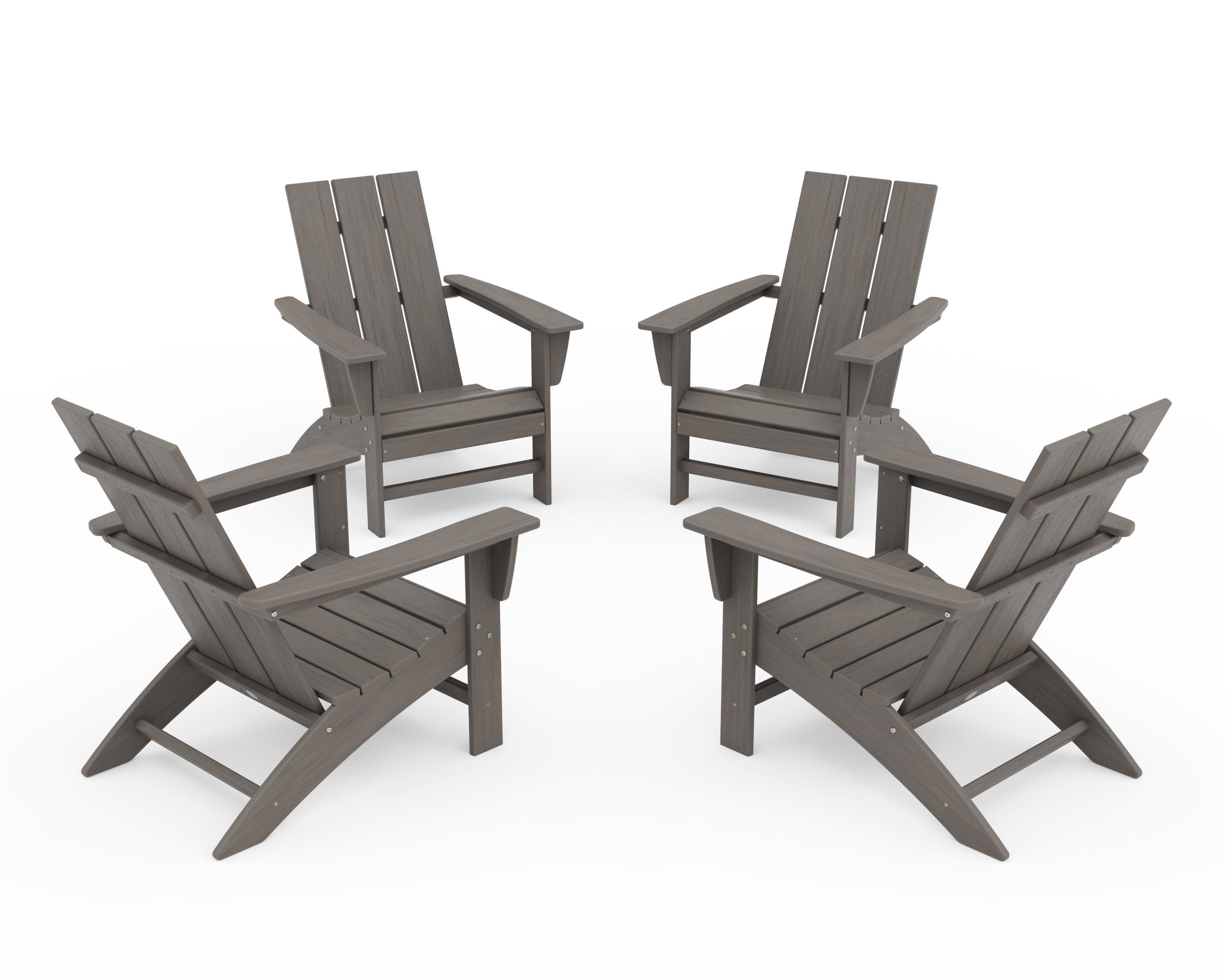 4-Piece Modern Adirondack Chair Conversation Set