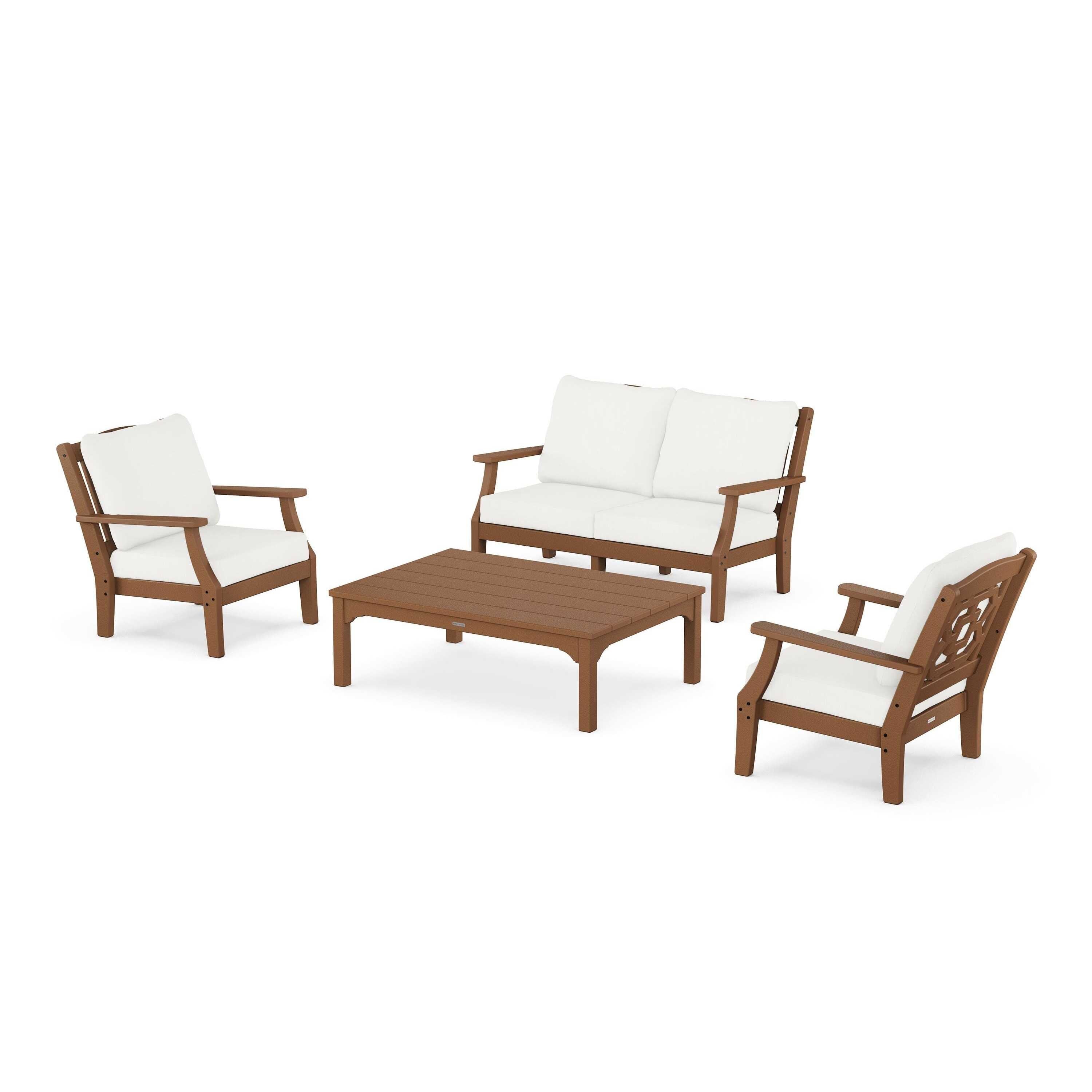 Chinoiserie 4-Piece Deep Seating Set with Loveseat