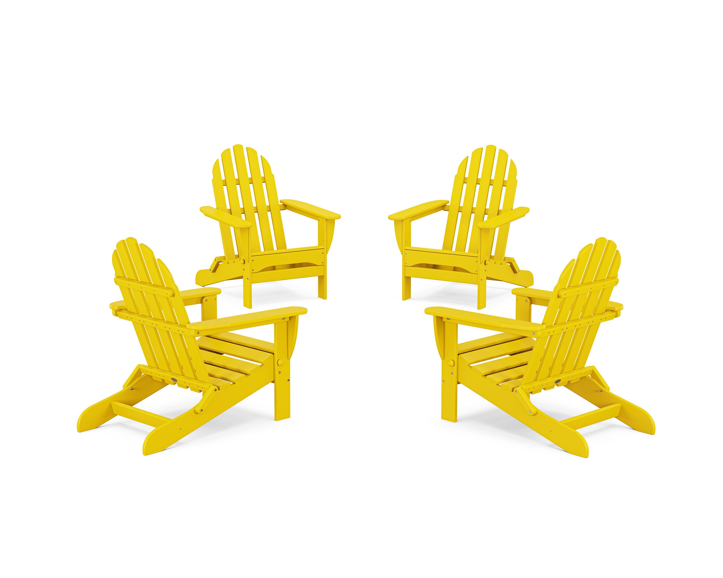 4-Piece Classic Folding Adirondack Conversation Set