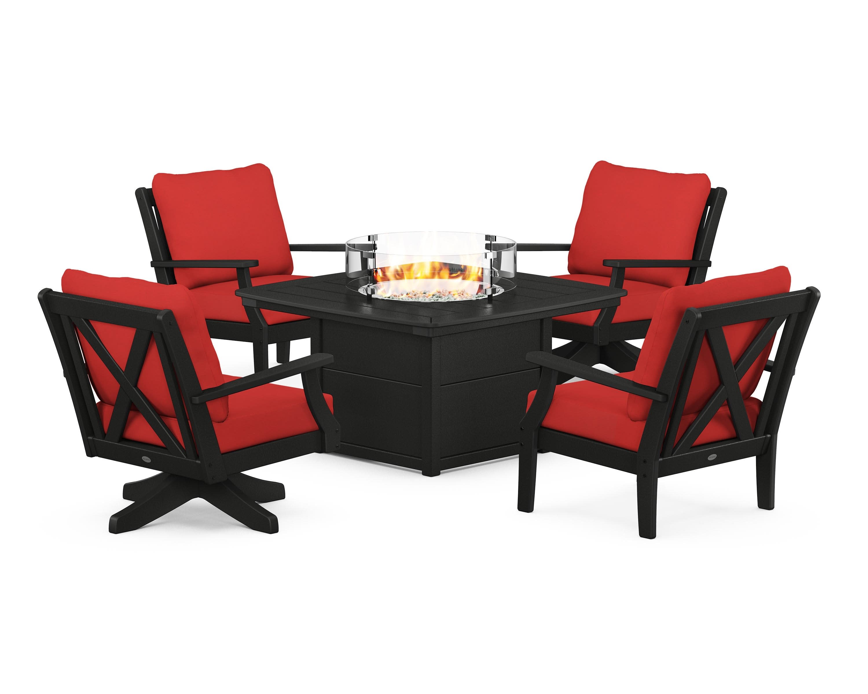 Braxton 5-Piece Deep Seating Set with Fire Table