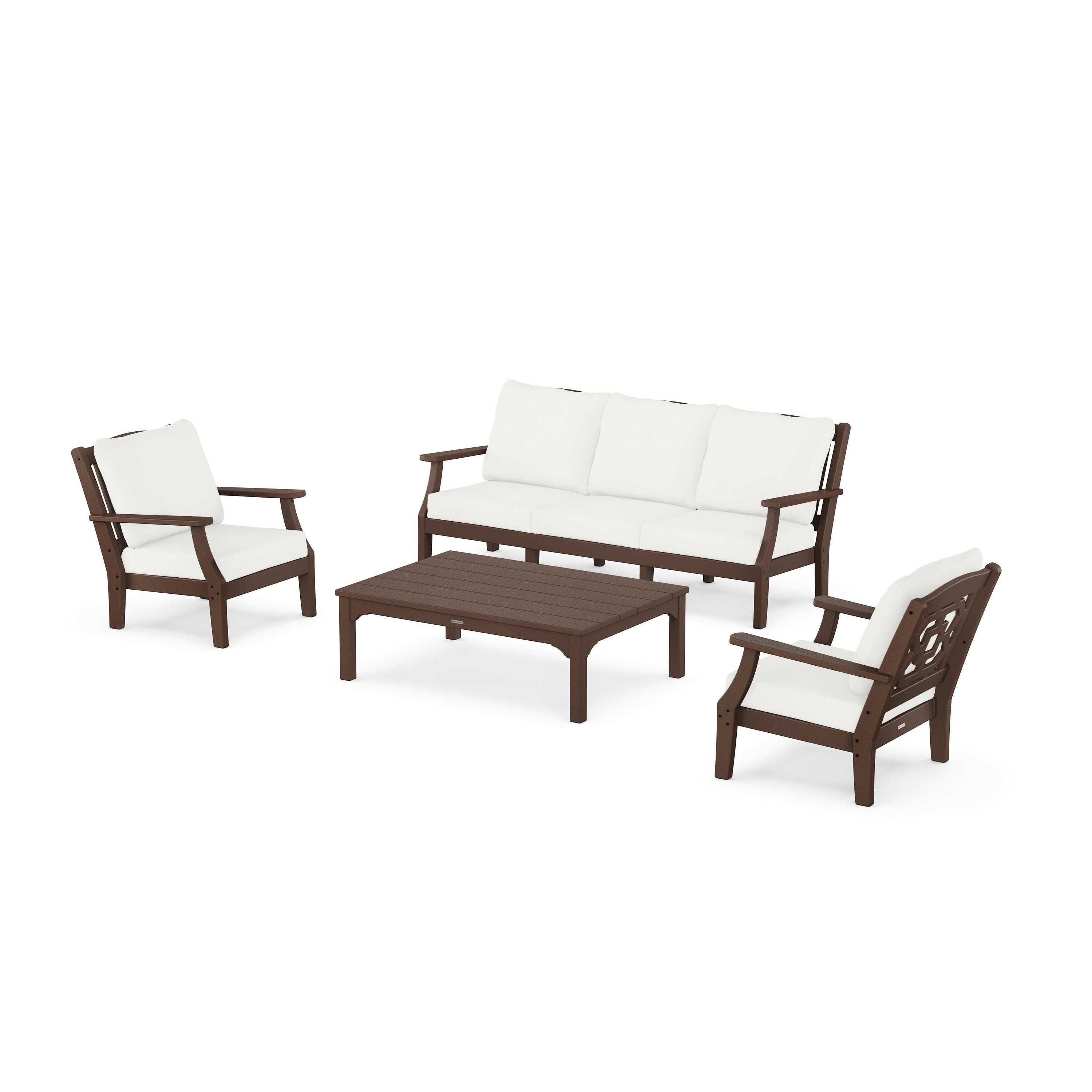 Chinoiserie 4-Piece Deep Seating Set with Sofa
