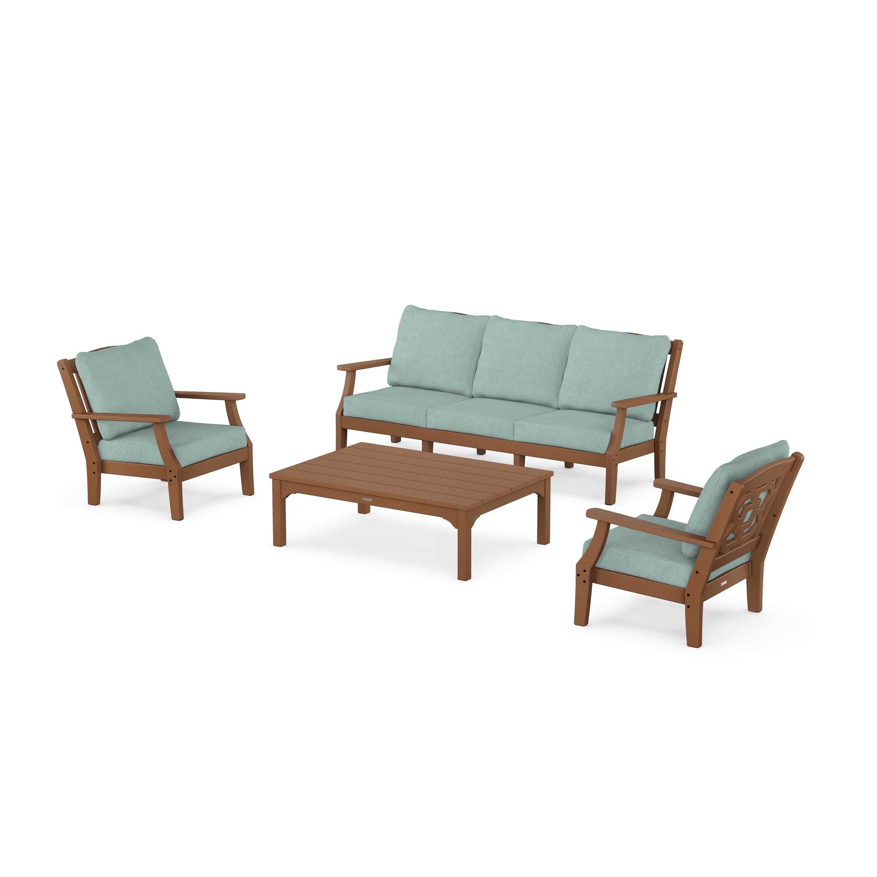 Chinoiserie 4-Piece Deep Seating Set with Sofa