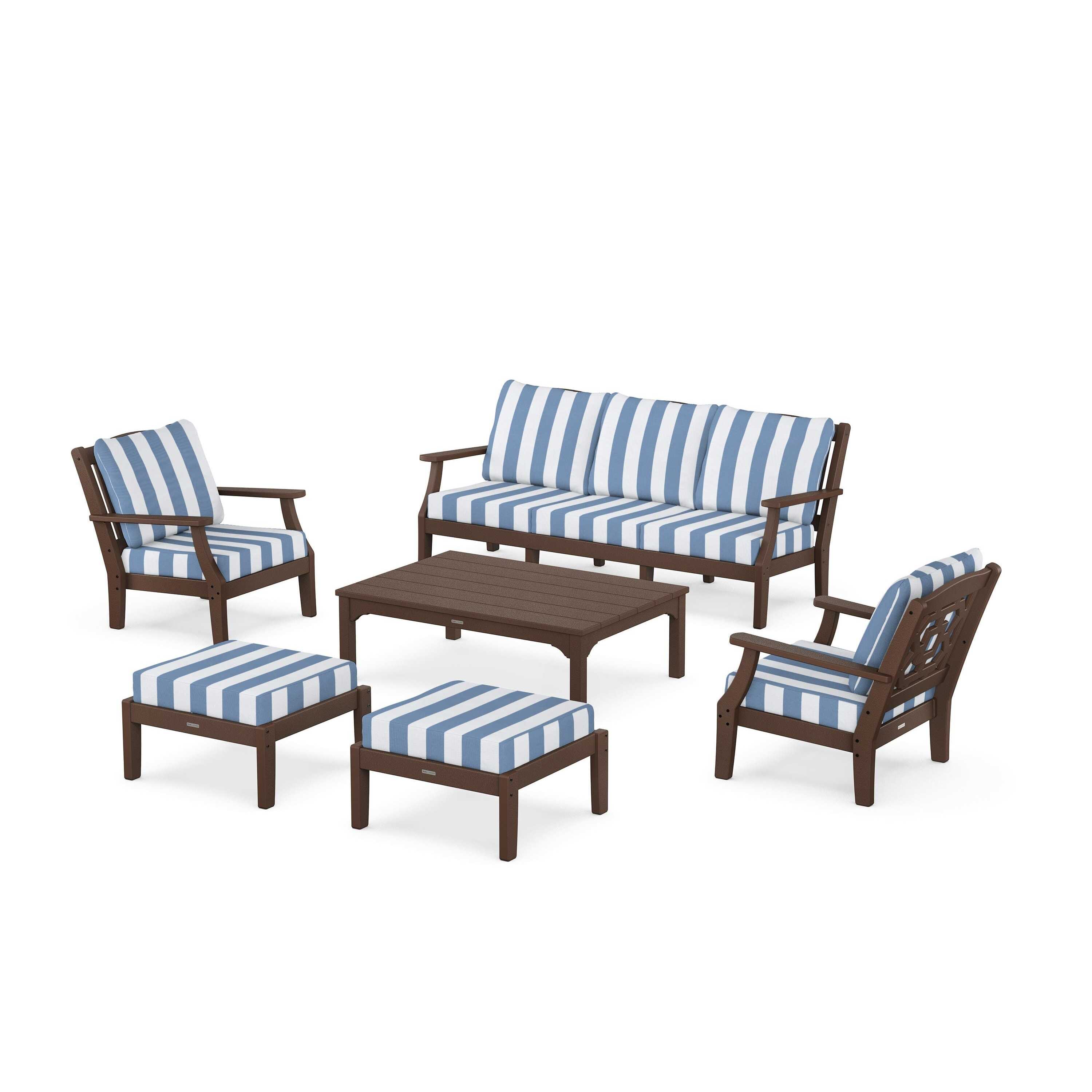 Chinoiserie 6-Piece Lounge Sofa Set