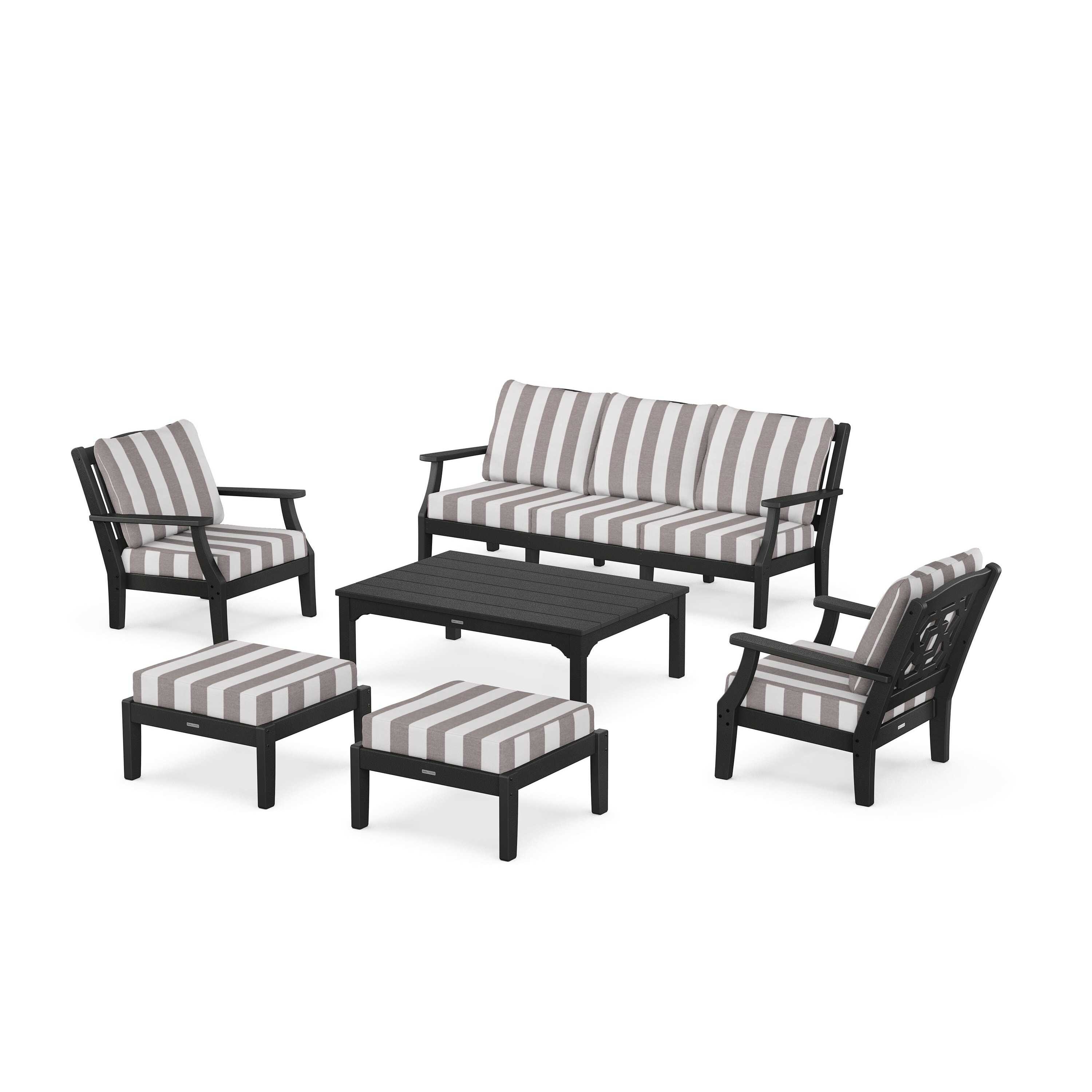 Chinoiserie 6-Piece Lounge Sofa Set