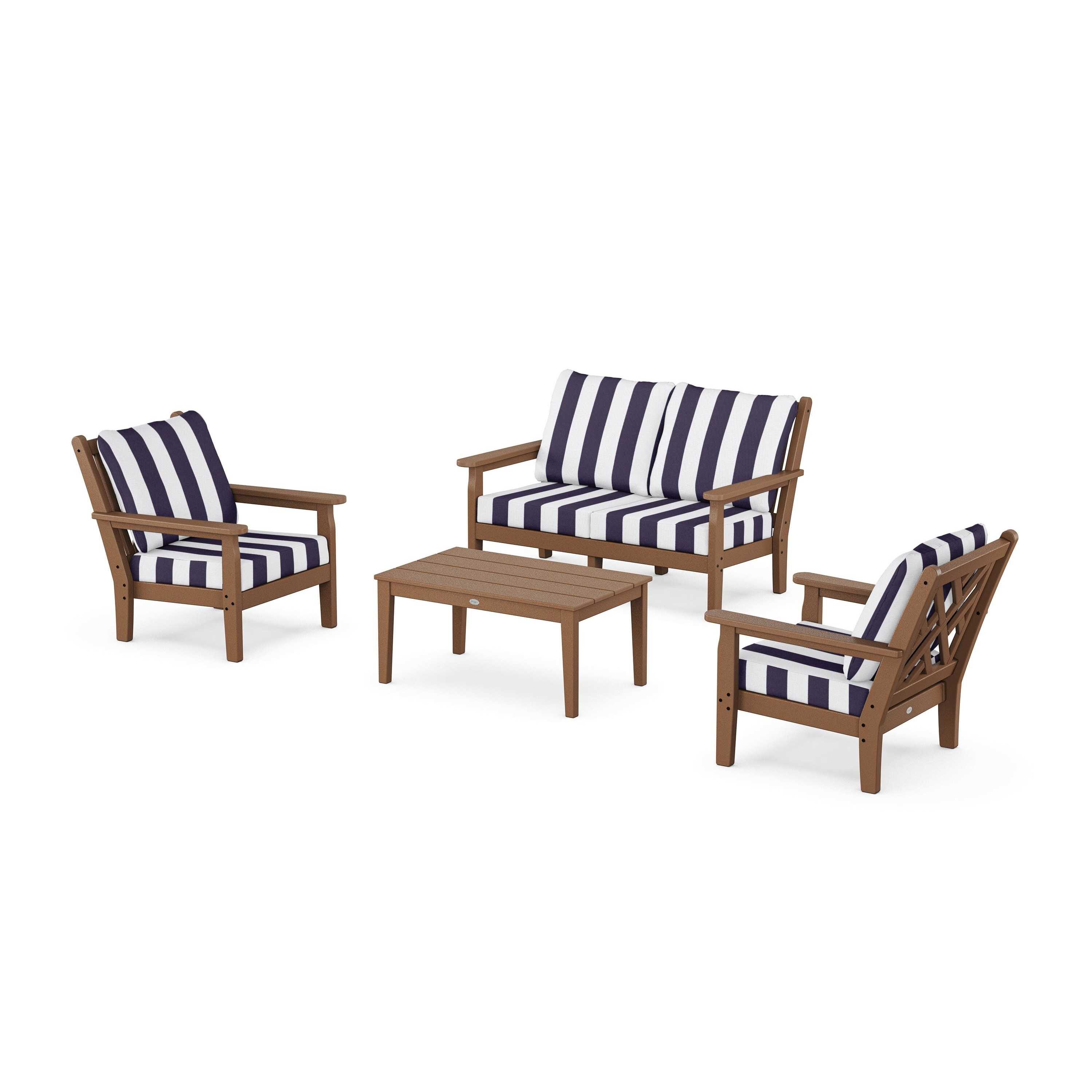 Chippendale 4-Piece Deep Seating Set with Loveseat