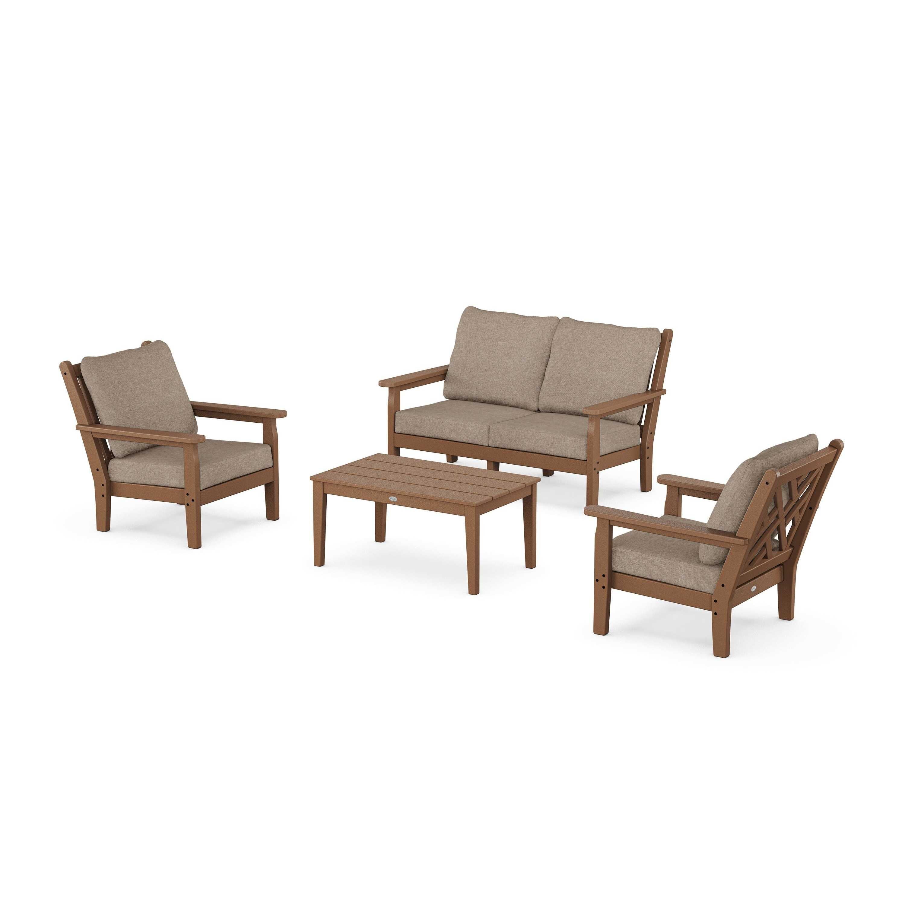 Chippendale 4-Piece Deep Seating Set with Loveseat