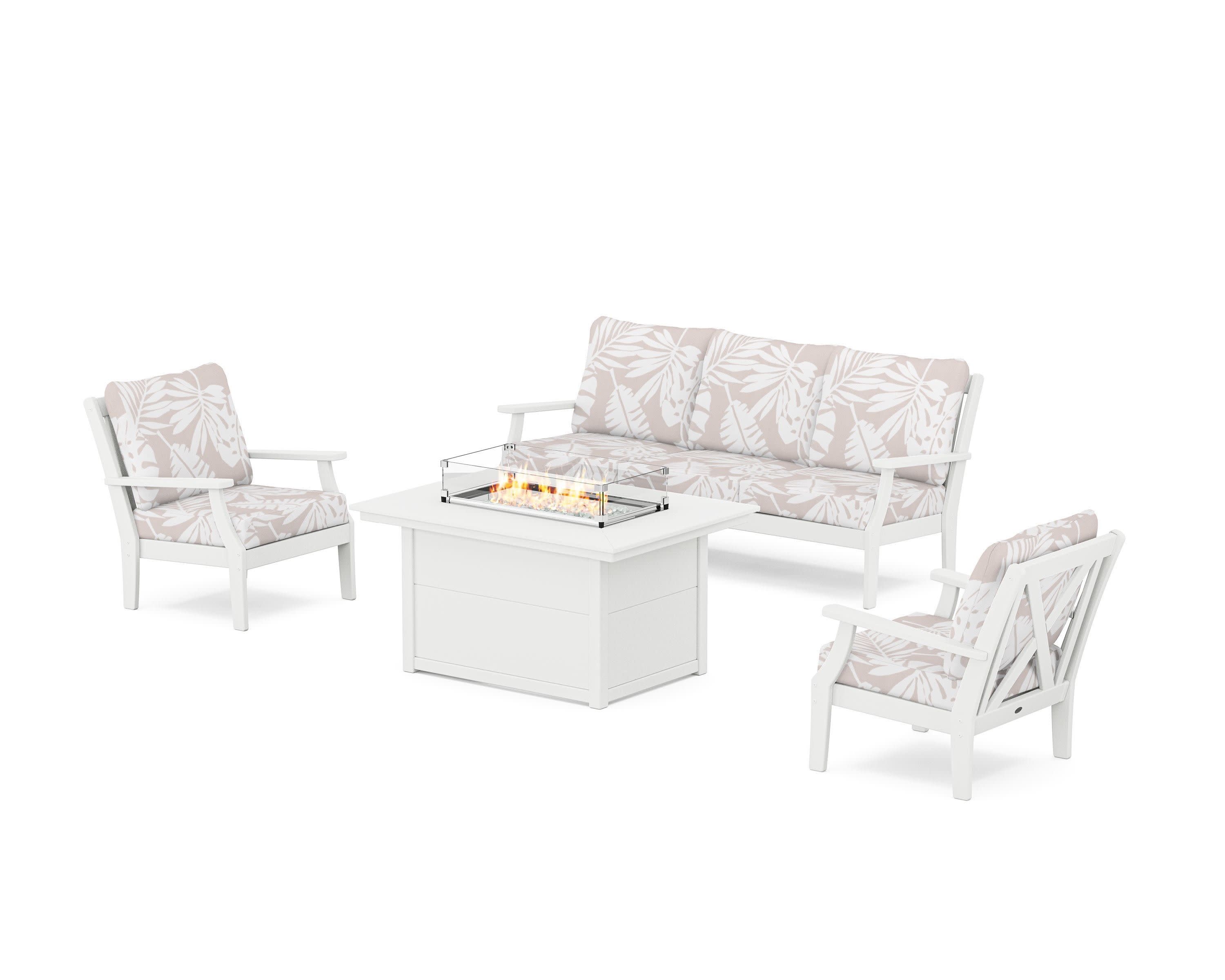 Braxton Deep Seating Fire Pit Table Set