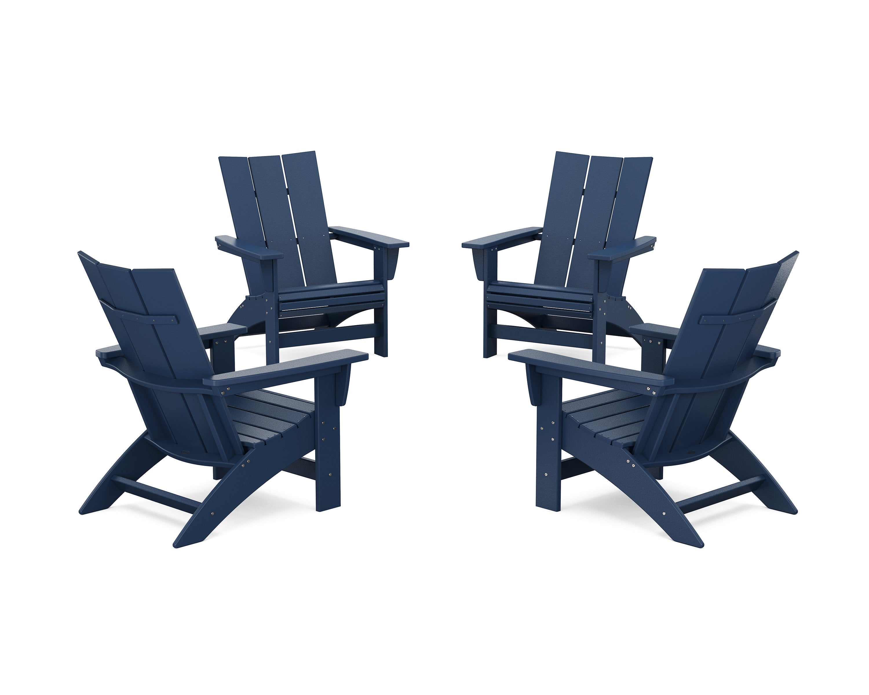 4-Piece Modern Grand Adirondack Chair Conversation Set