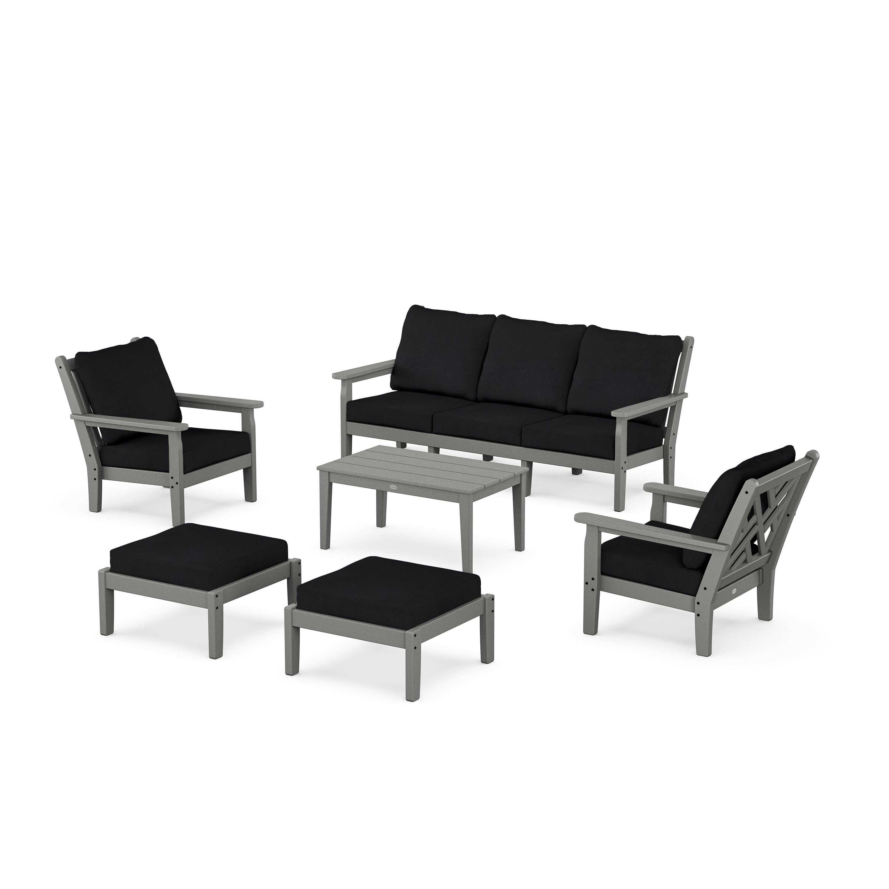 Chippendale 6-Piece Lounge Sofa Set